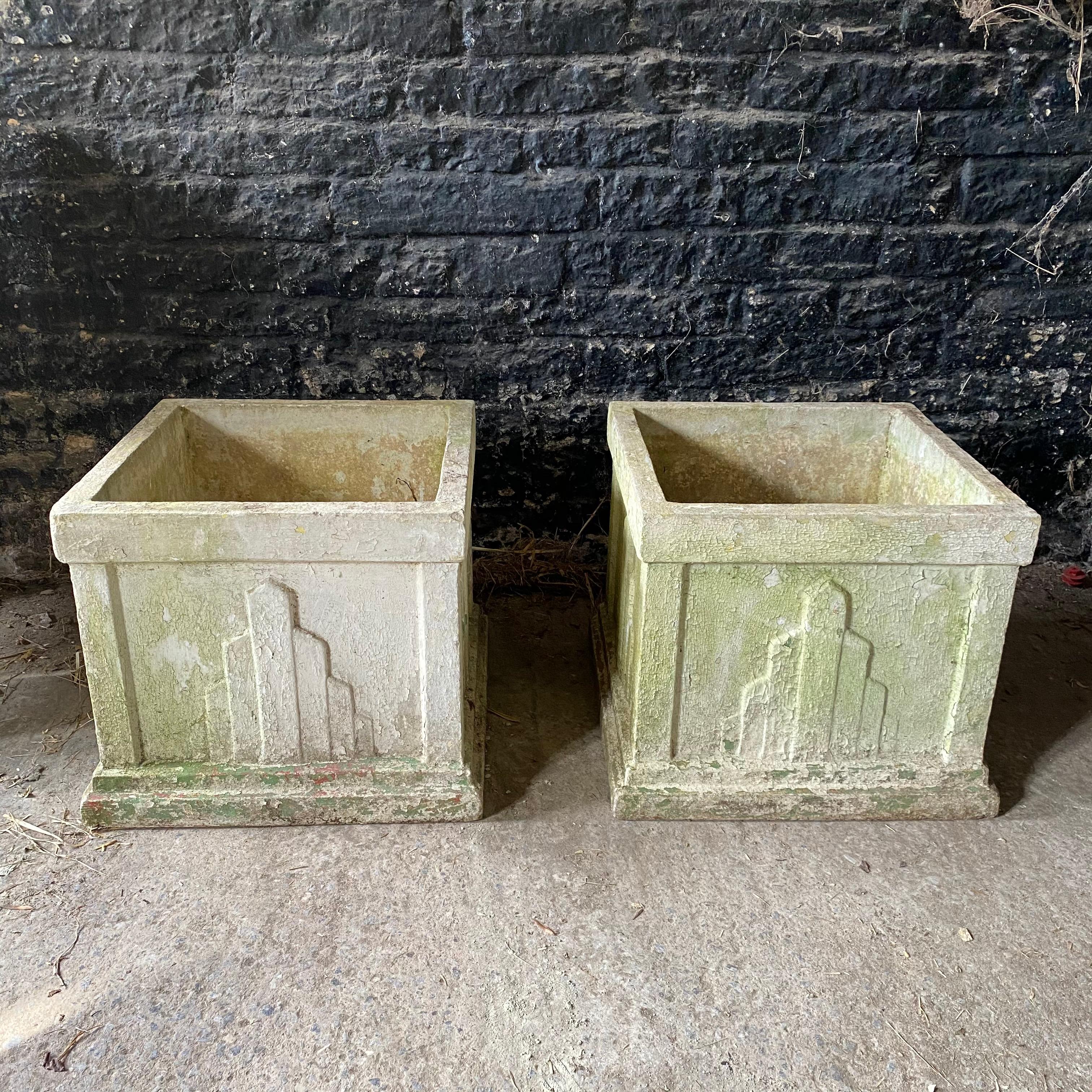 art deco planter pots