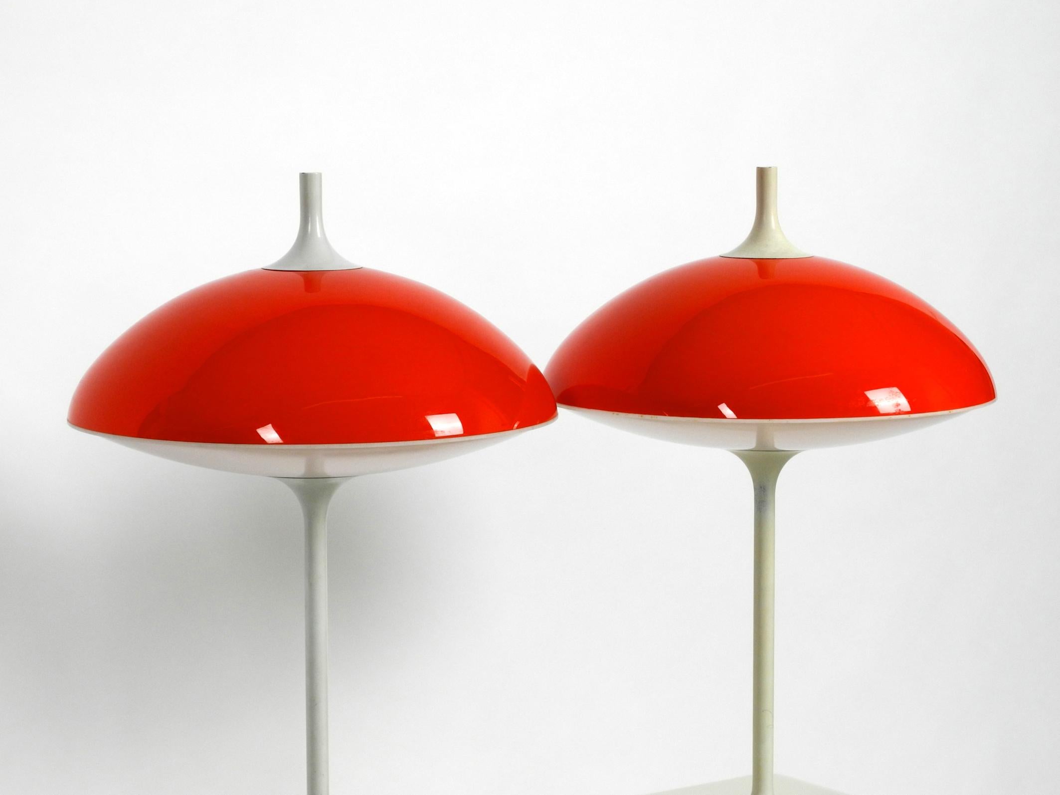 Pair of Large 1960s Pop Art Space Age Table Lamp by Temde Made in Switzerland 5