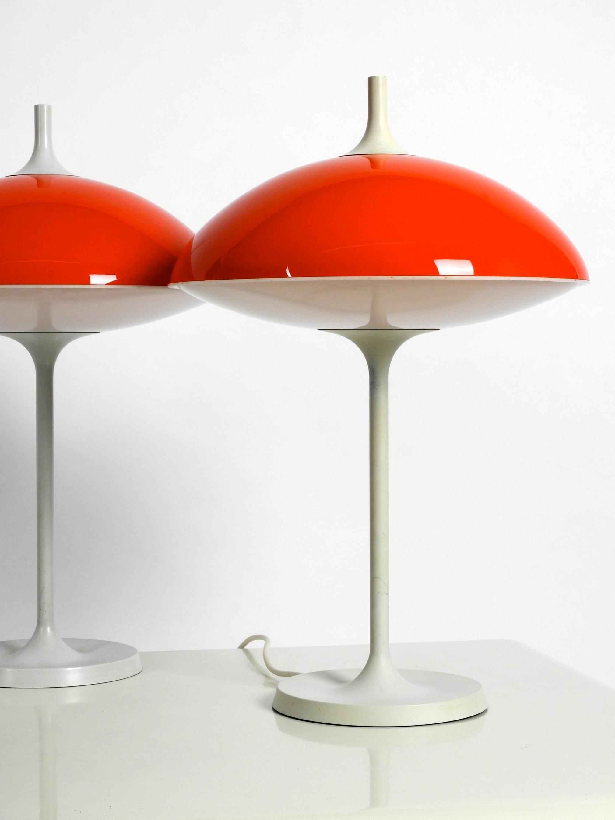 Pair of Large 1960s Pop Art Space Age Table Lamp by Temde Made in Switzerland 7