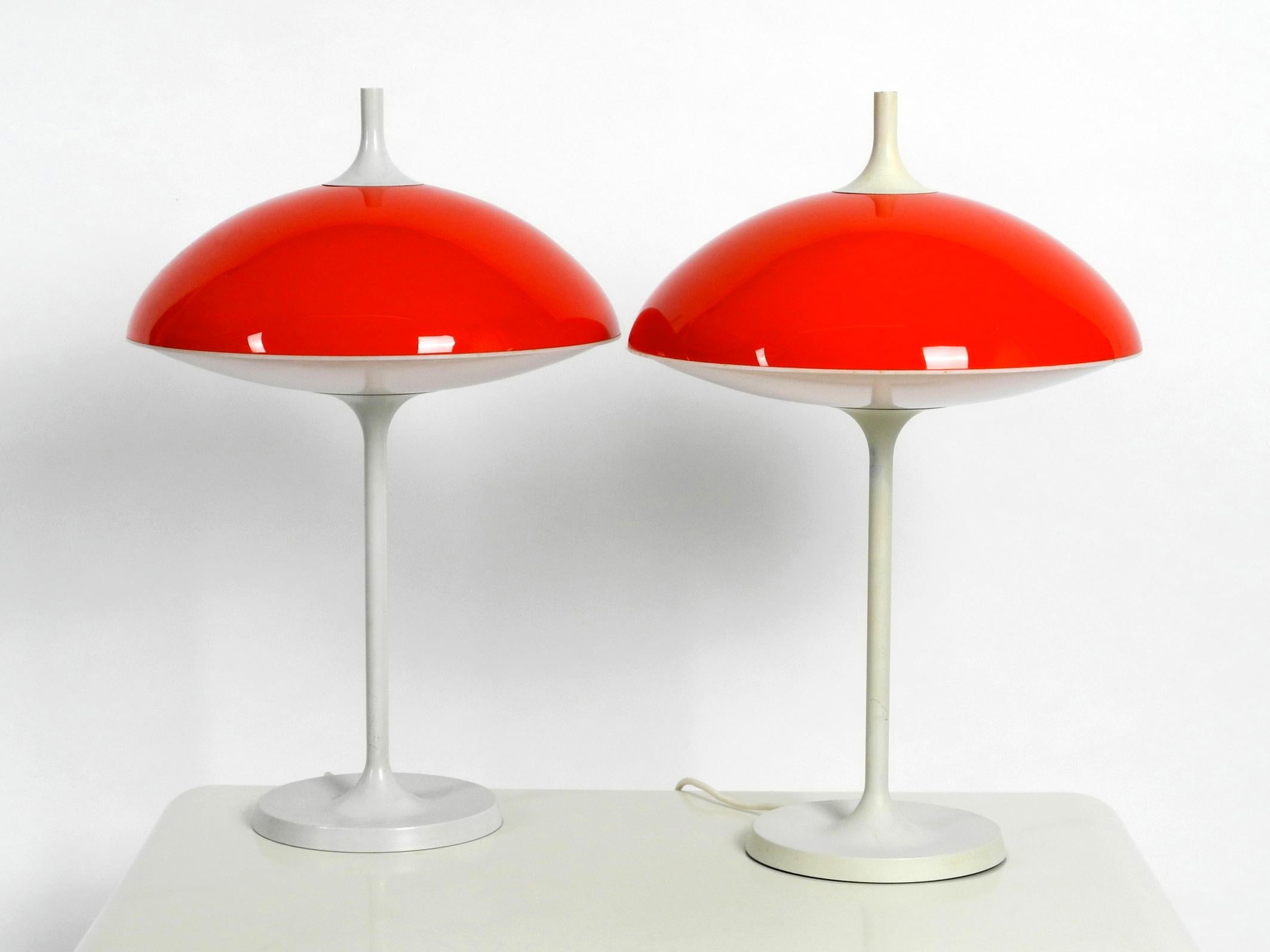 Pair of Large 1960s Pop Art Space Age Table Lamp by Temde Made in Switzerland 1