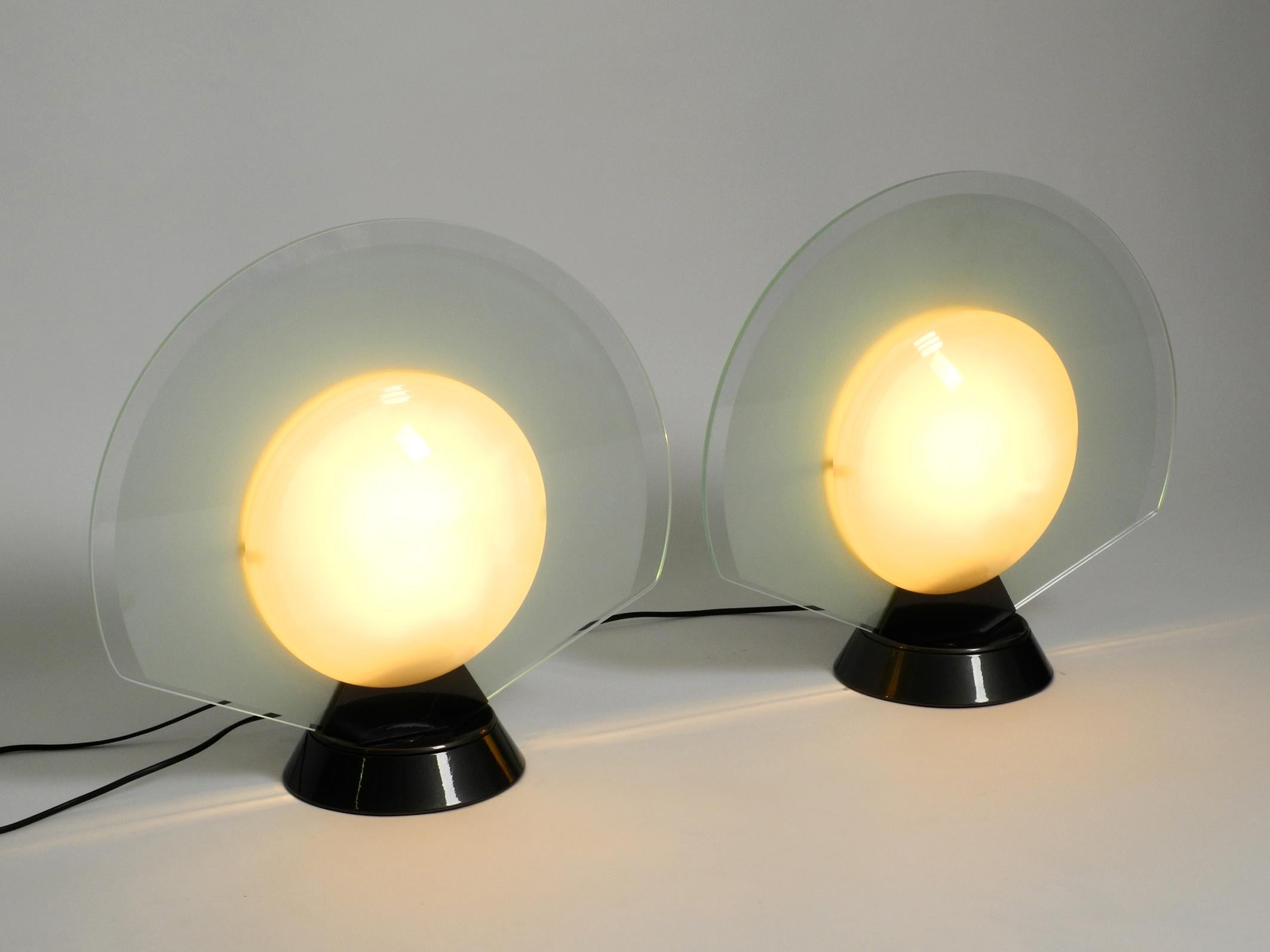 Pair of Large 1980s Table Lamps, Pier Giuseppe Ramella for Arteluce Model Tikal For Sale 9