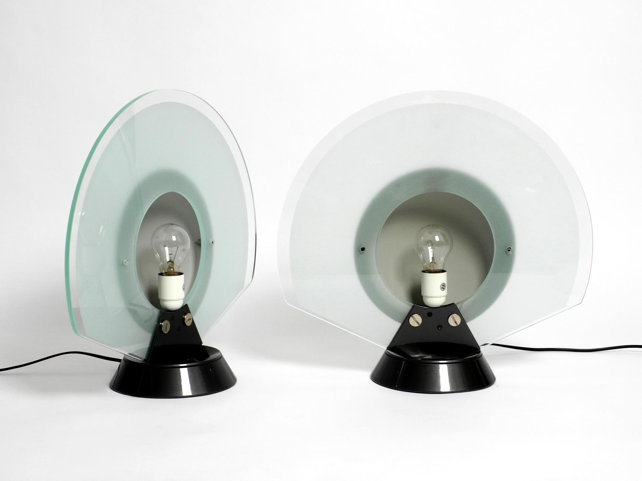 Pair of Large 1980s Table Lamps, Pier Giuseppe Ramella for Arteluce Model Tikal For Sale 12