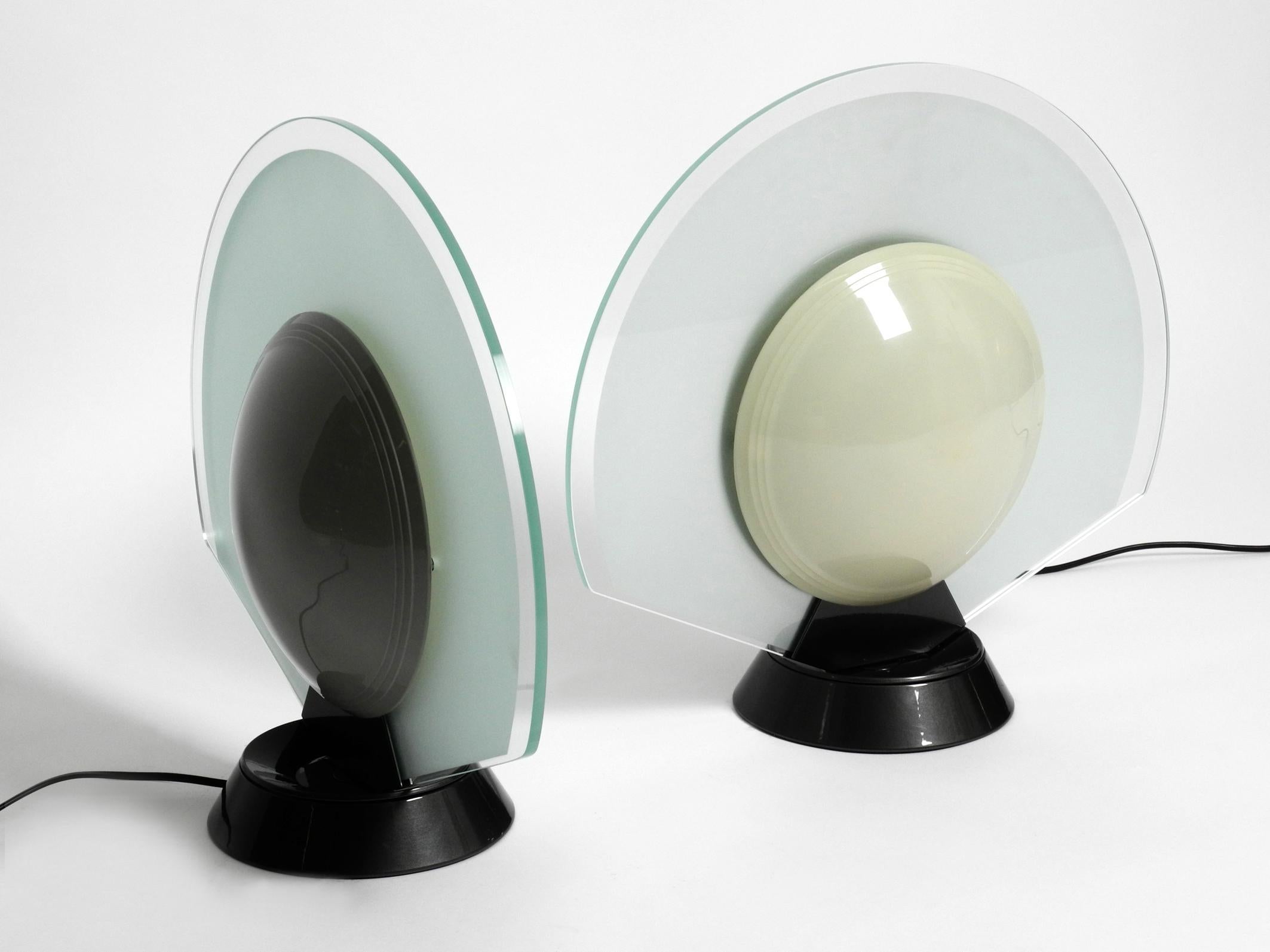 Italian Pair of Large 1980s Table Lamps, Pier Giuseppe Ramella for Arteluce Model Tikal For Sale