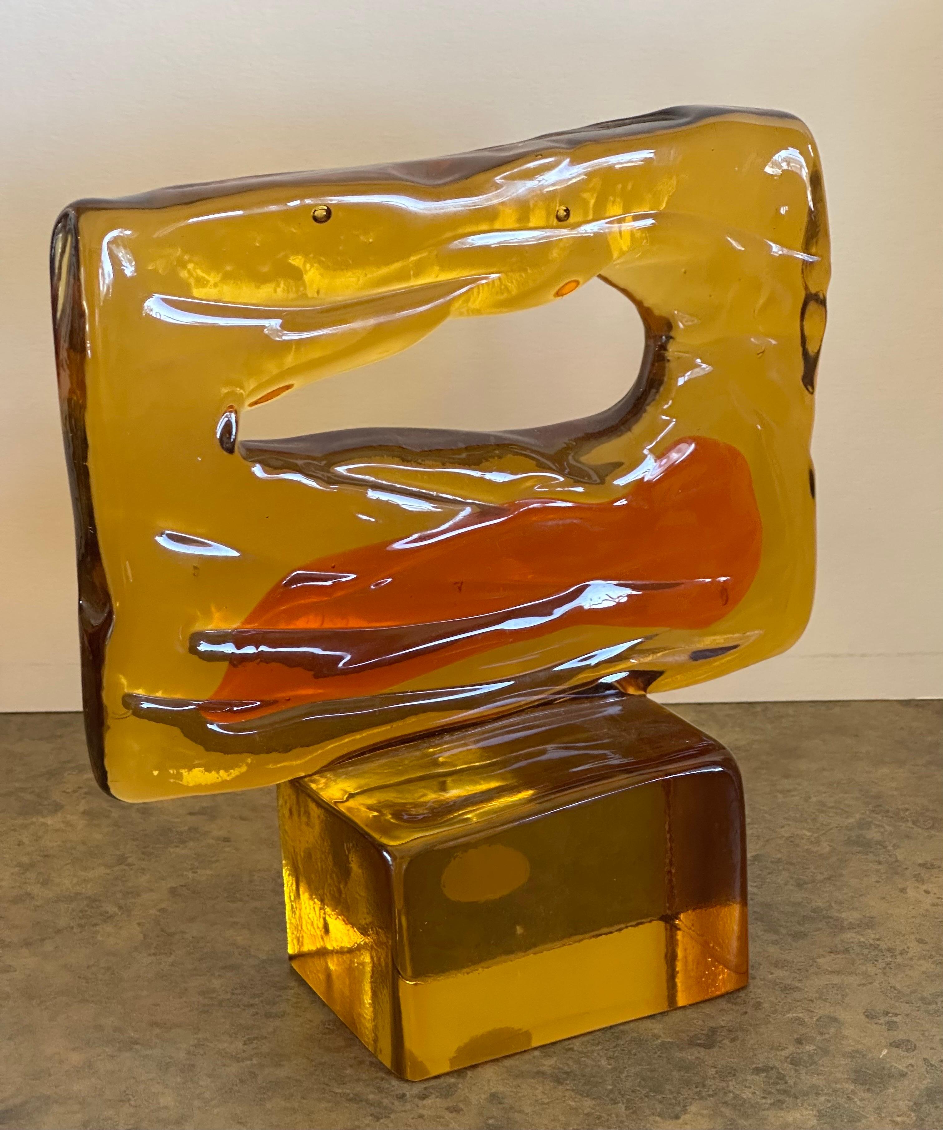 Pair of Large Abstract Sommerso Bookends by Luciano Gaspari for Murano Glass For Sale 10