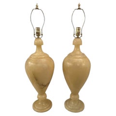 Pair of Large Alabaster lamps