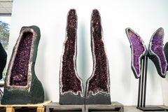 Pair of Large Amethyst Cathedral Geodes