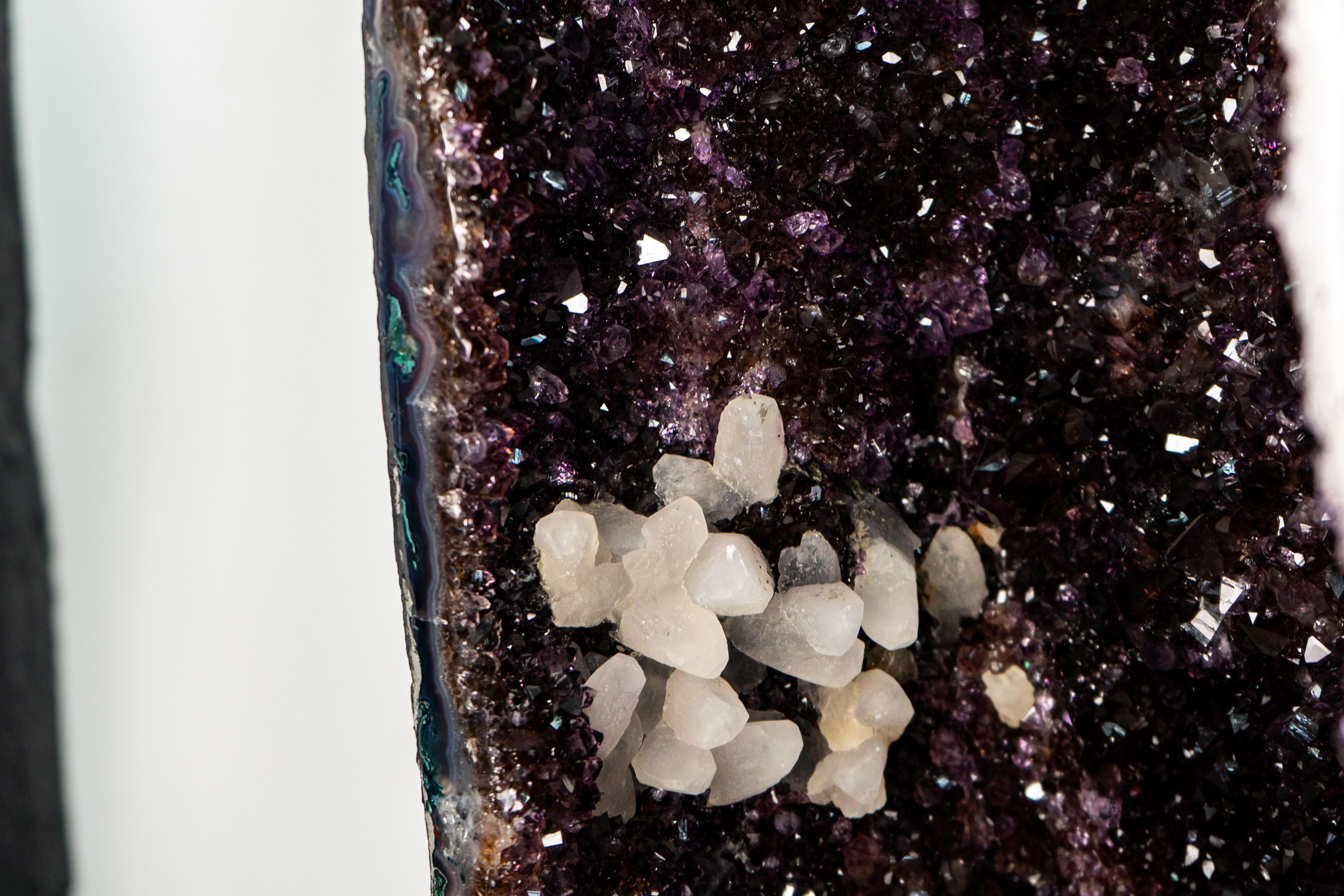 Pair of Large Amethyst Cathedral Geodes For Sale 2