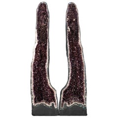 Pair of Large Amethyst Cathedral Geodes