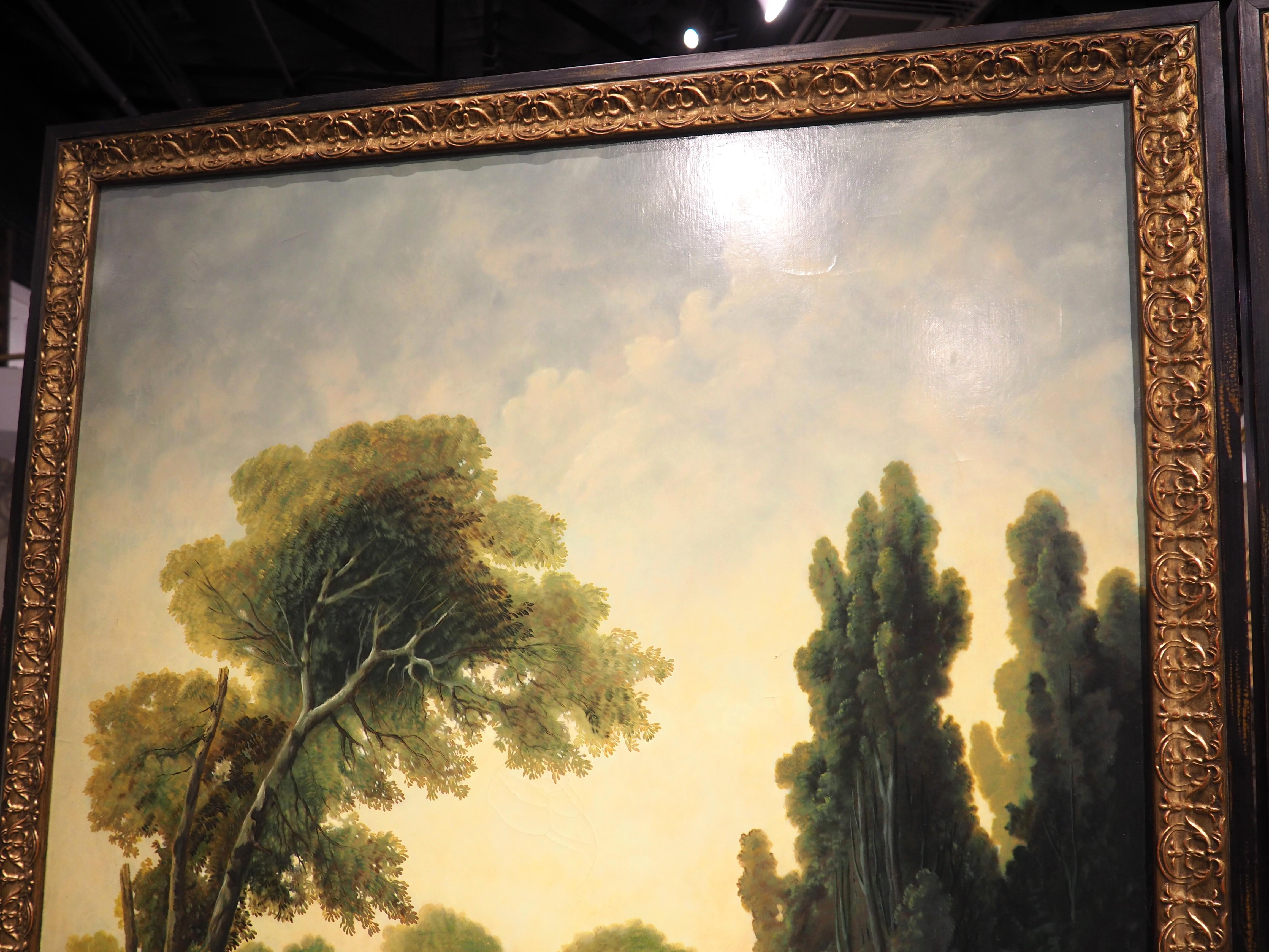 Pareja de cuadros grandes y decorativos de paisajes según Hubert Robert, Finales del siglo XX en venta 7