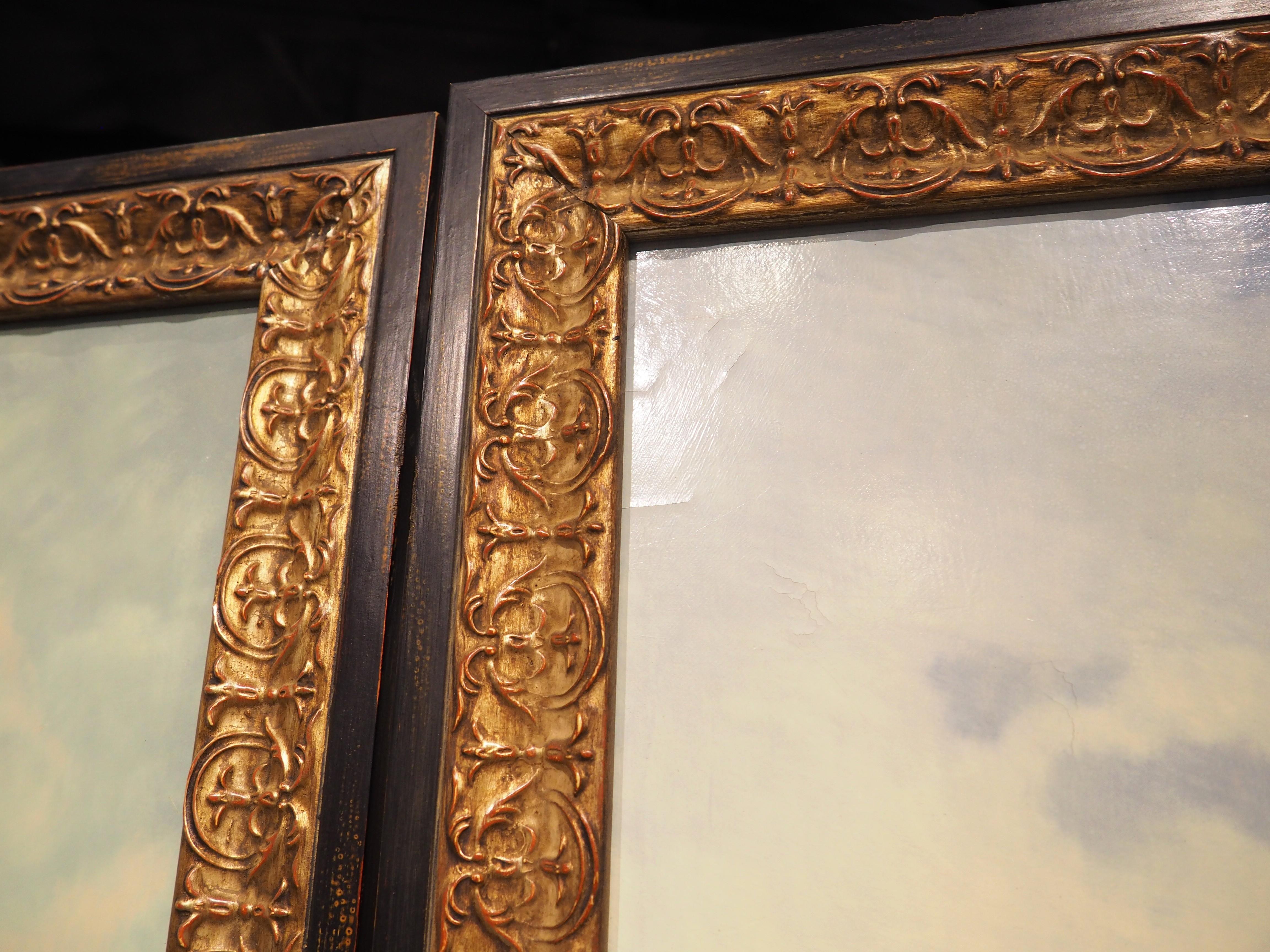 Pareja de cuadros grandes y decorativos de paisajes según Hubert Robert, Finales del siglo XX en venta 9