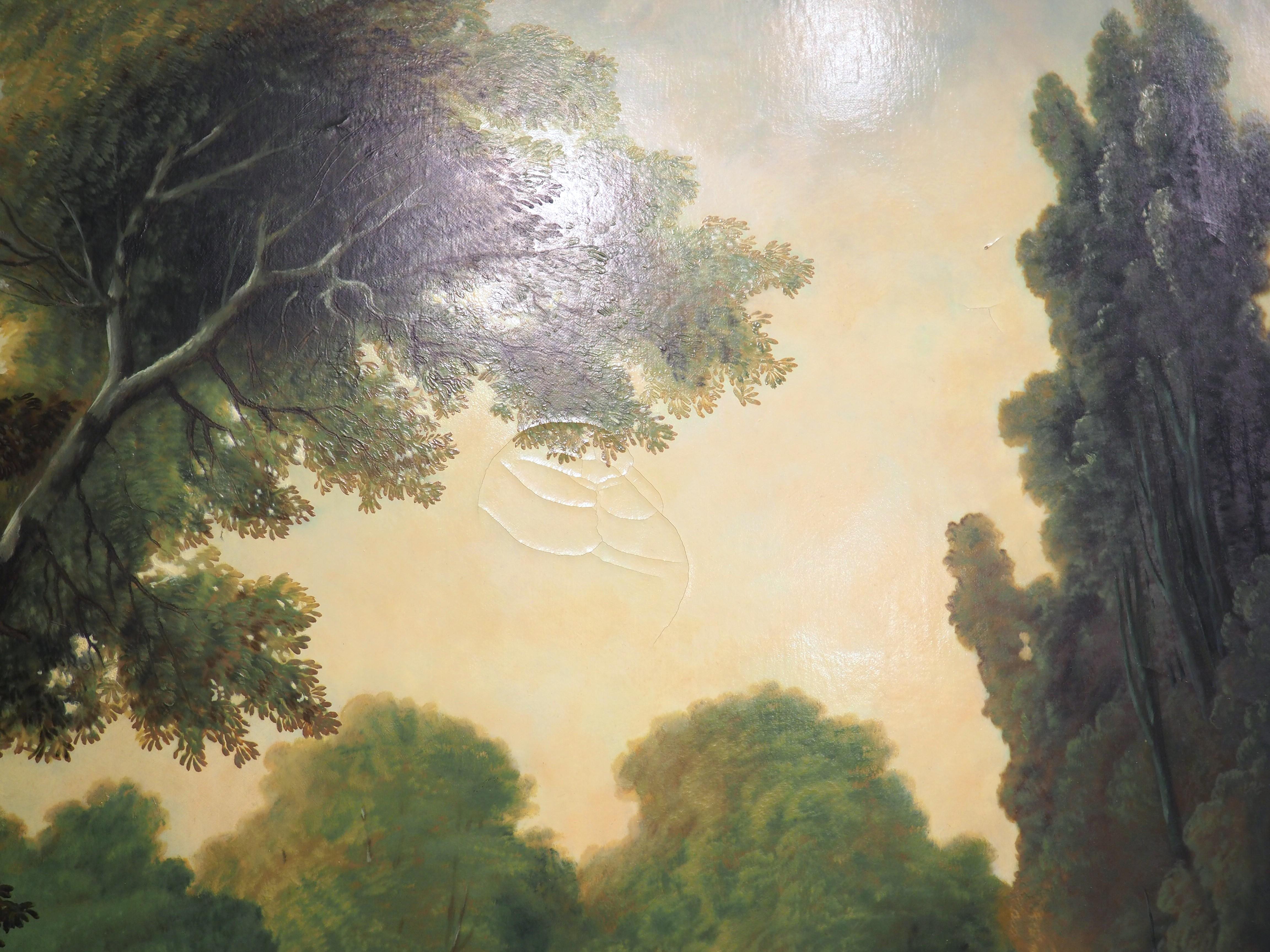 Pareja de cuadros grandes y decorativos de paisajes según Hubert Robert, Finales del siglo XX en venta 12