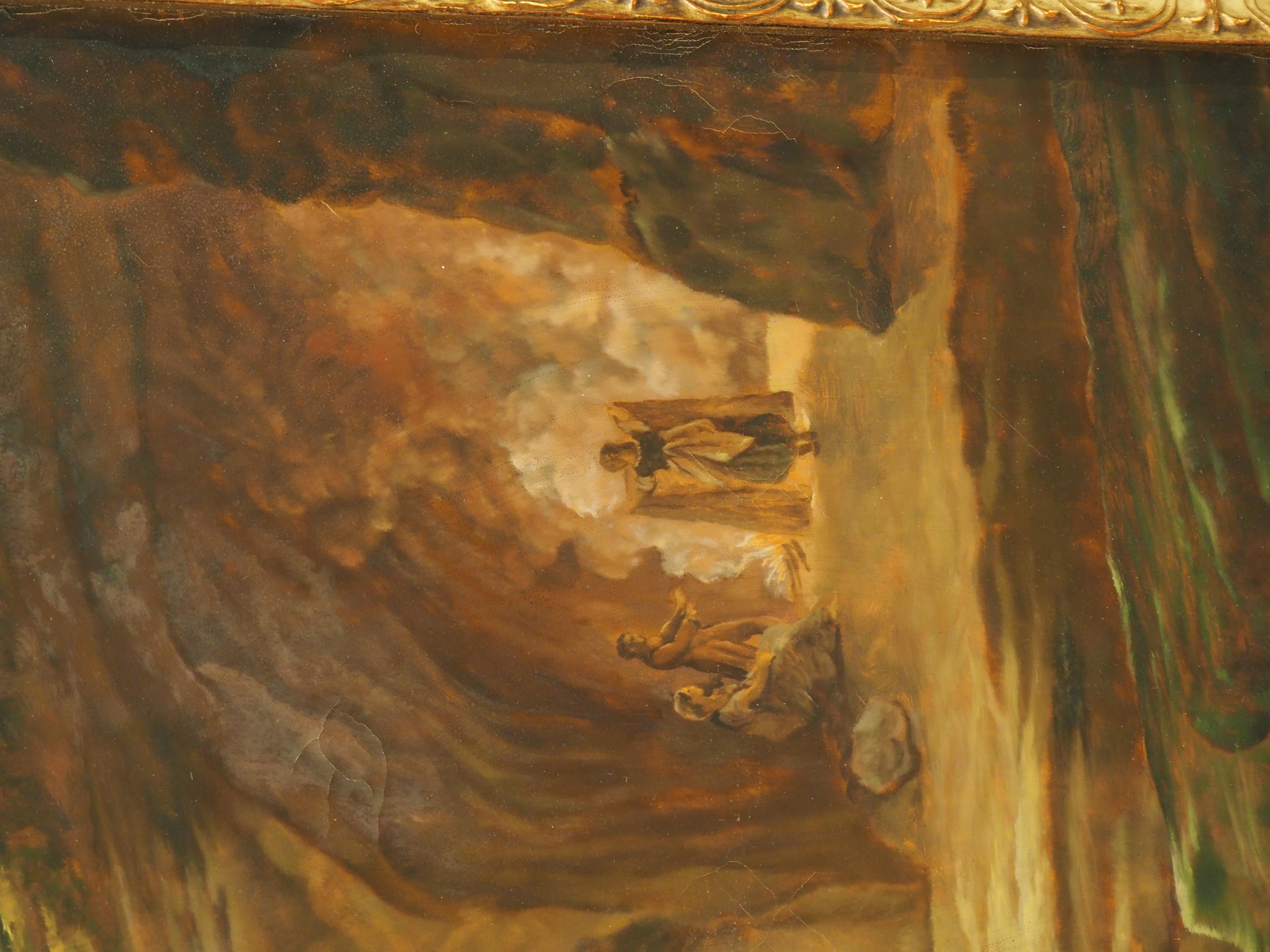 Pareja de cuadros grandes y decorativos de paisajes según Hubert Robert, Finales del siglo XX en venta 14