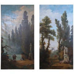 Pair of Large and Majestic European Oil Paintings