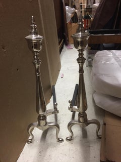 Pair of Large Andirons