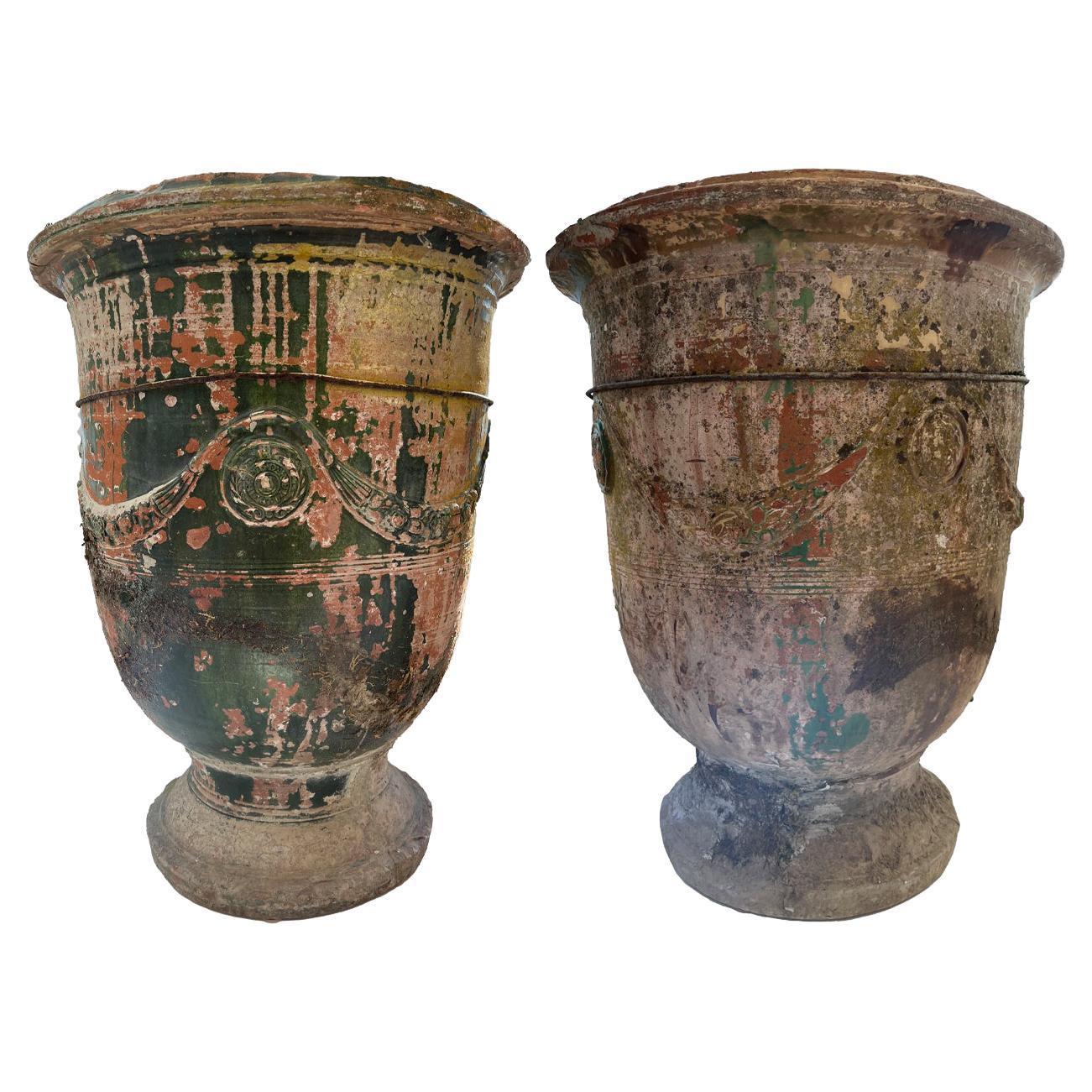 Pair of Large Anduze Vases