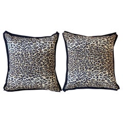 Pair of Large Animal Print Pillows