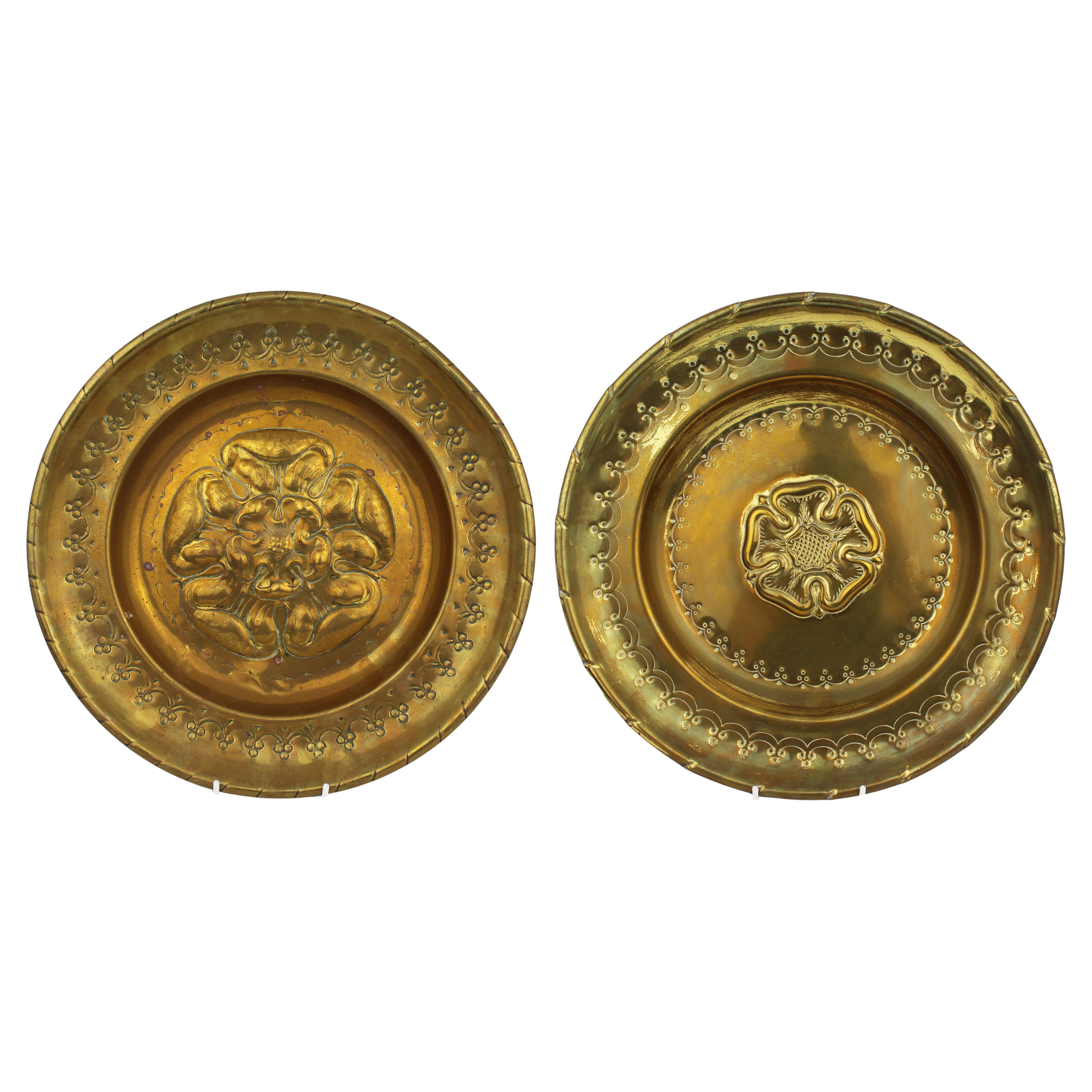 Paire de grands chargeurs anciens en laiton - c.1890-1910 en vente