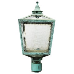 Pair of Large Antique Bronze Exterior Wall Lights