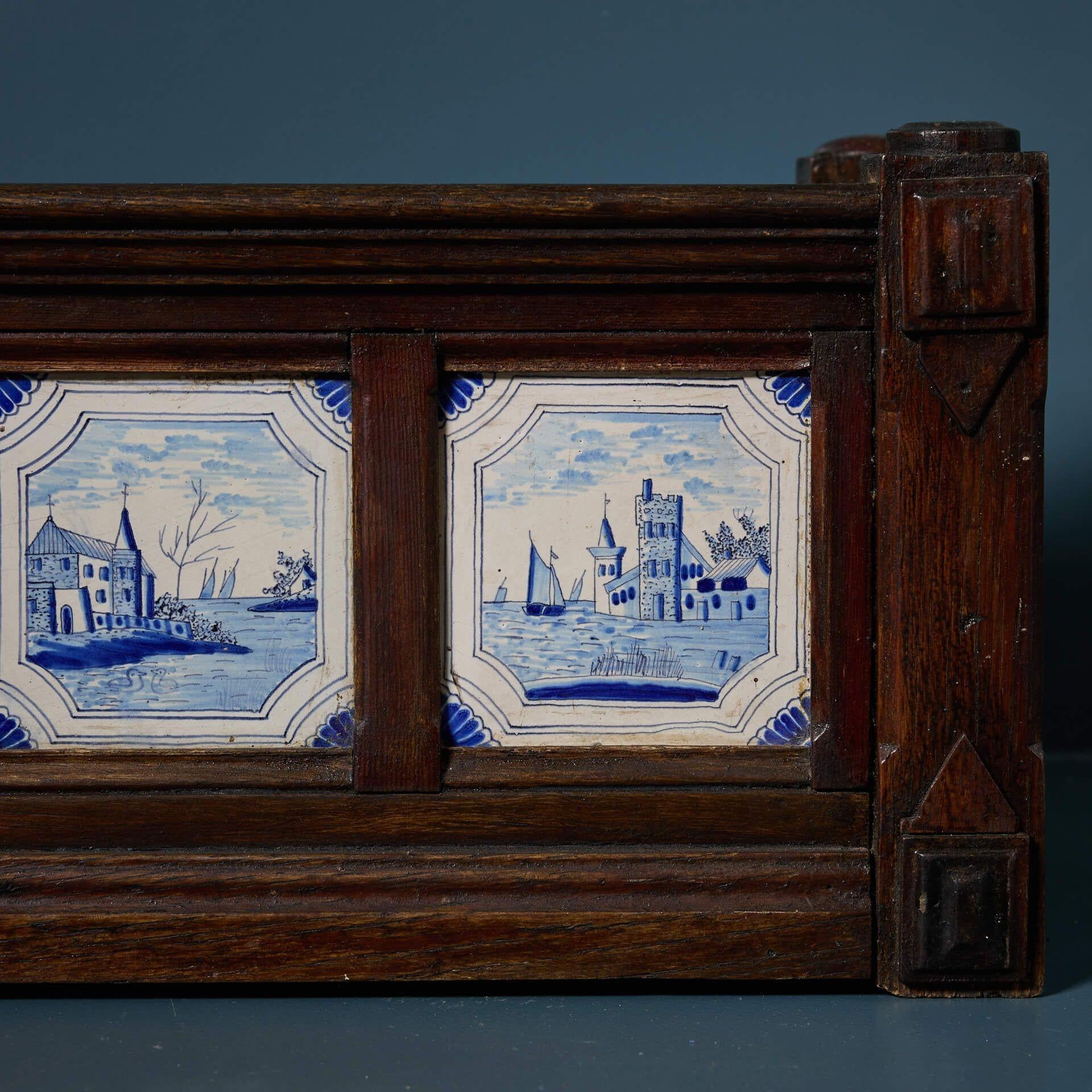 Coppia di grandi fioriere antiche di Delft in vendita 3