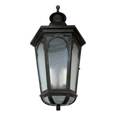 Pair of Large Antique English Outdoor Lanterns