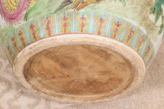 Pair of Large Antique Famille Rose Porcelain Jardinieres