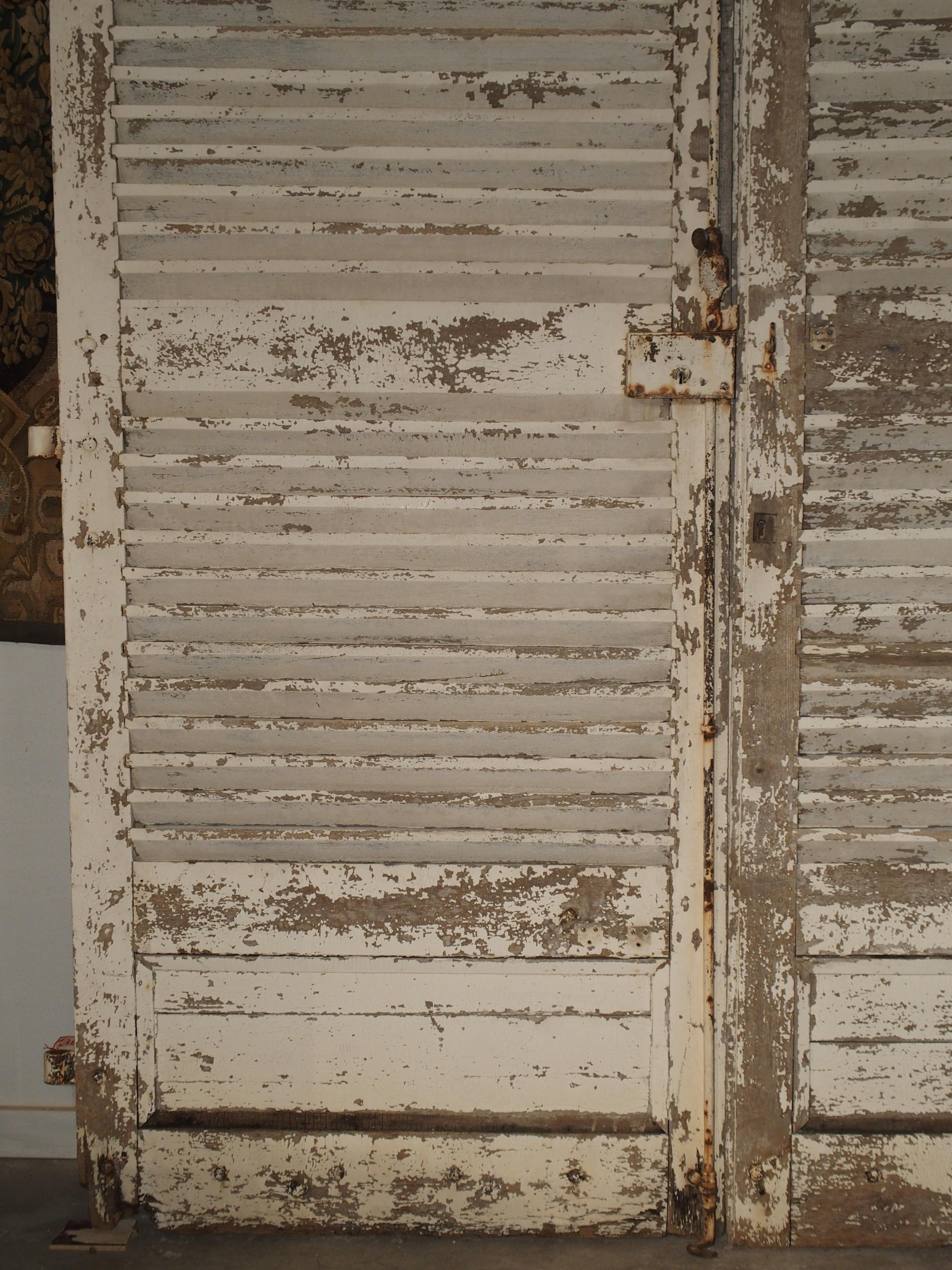 Pair of Large Antique French Door Shutters from a Chateau, 19th Century For Sale 8