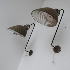 Pair of Large Antique German Mercury Glass Wall Lights