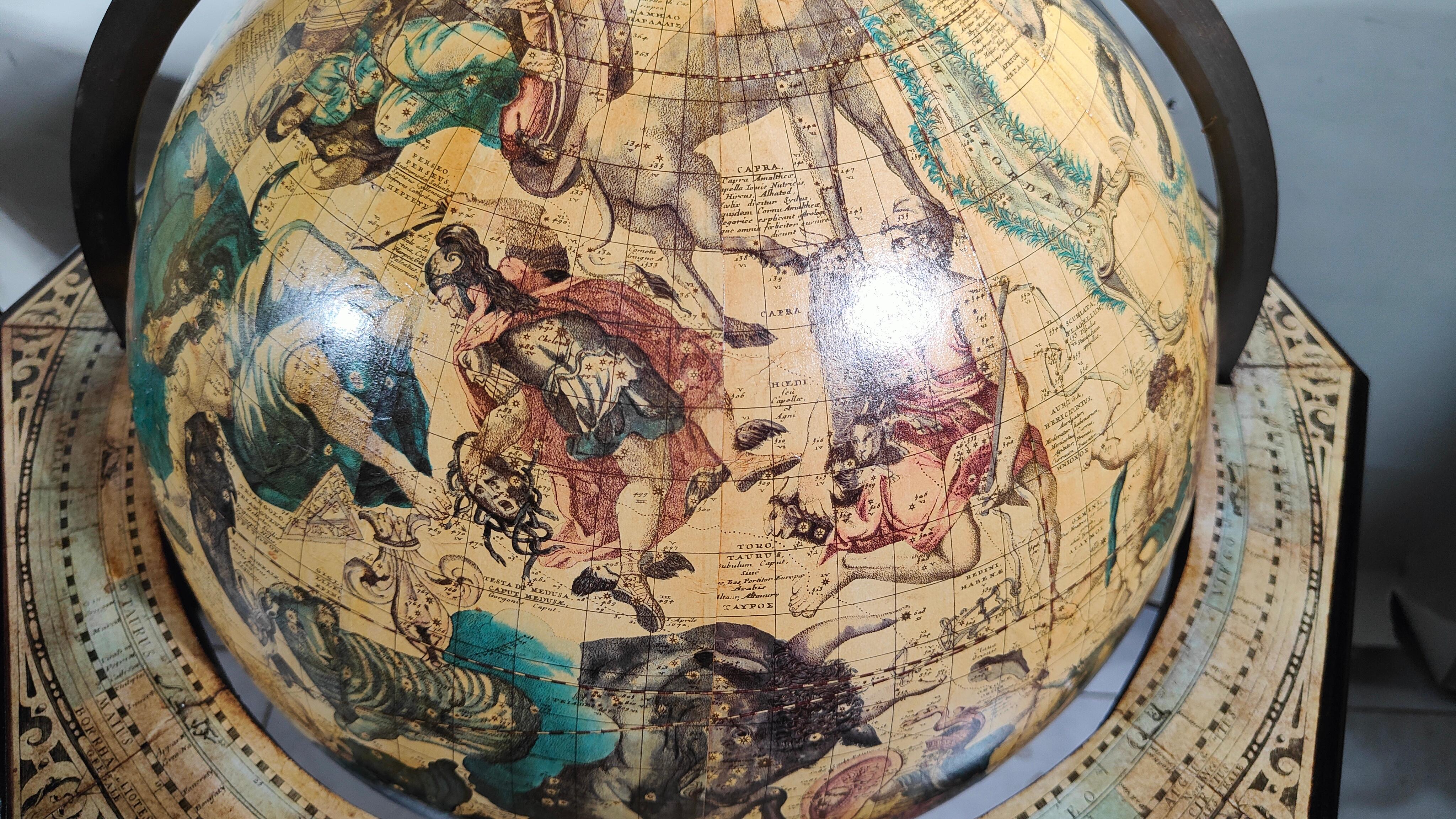 Pair Of Large Antique Italian Globes  For Sale 6