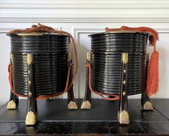 Pair of Large Antique Japanese Hokai Lacquer Boxes