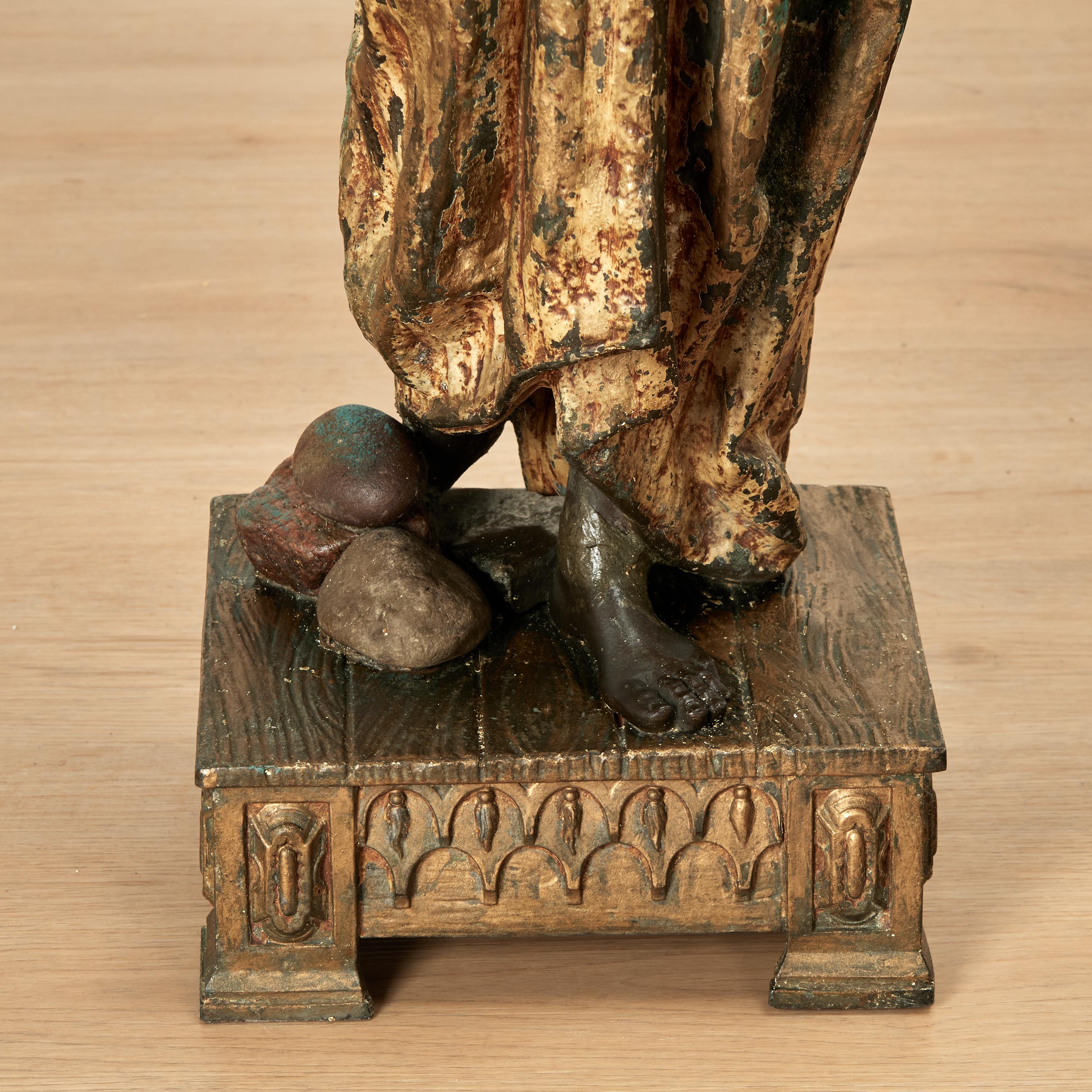 Paar große antike orientalische Bronzeskulpturen oder Statuen im Zustand „Gut“ im Angebot in Palm Beach, FL