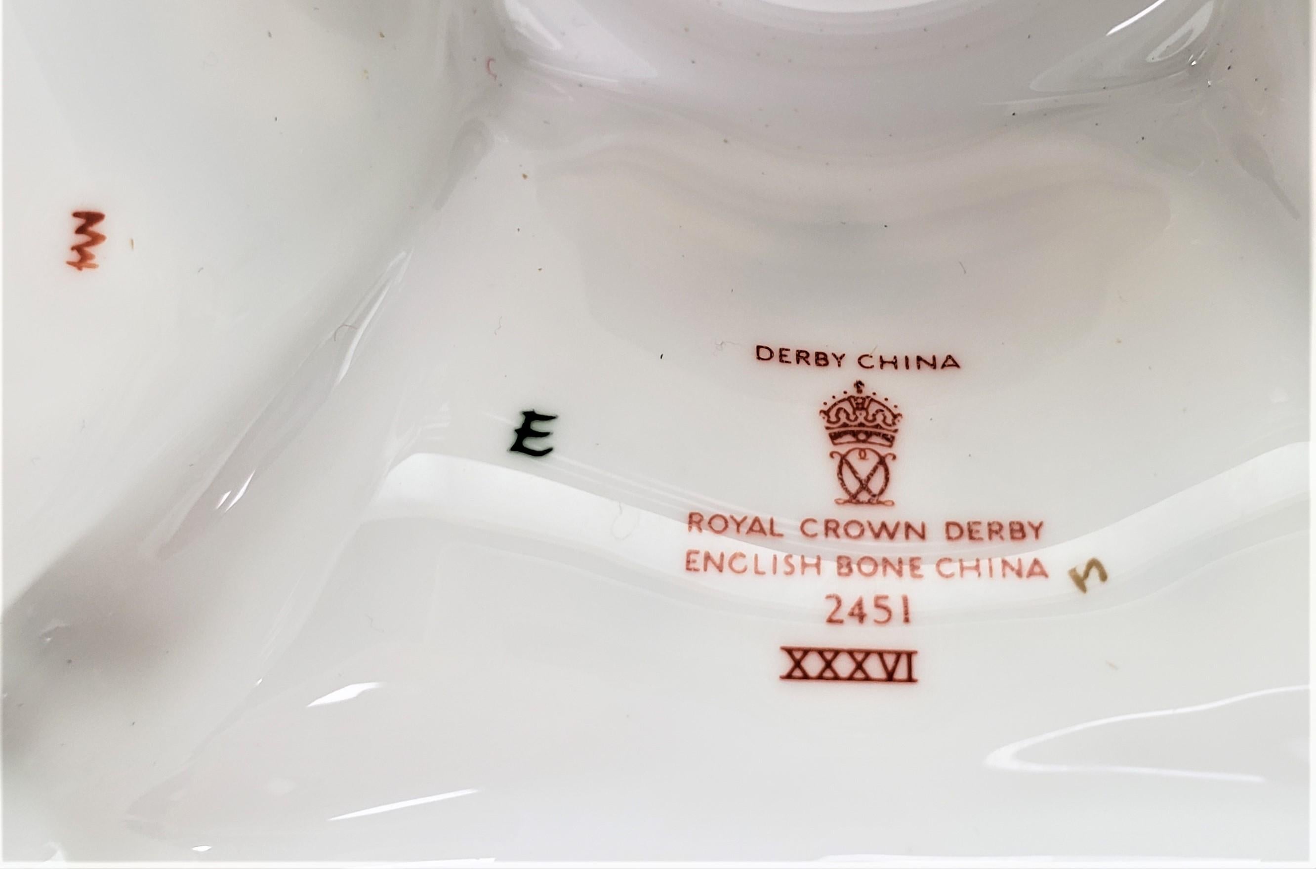 Paire de grands chandeliers anciens à dauphin Royal Crown Derby 2451 Imari en vente 8