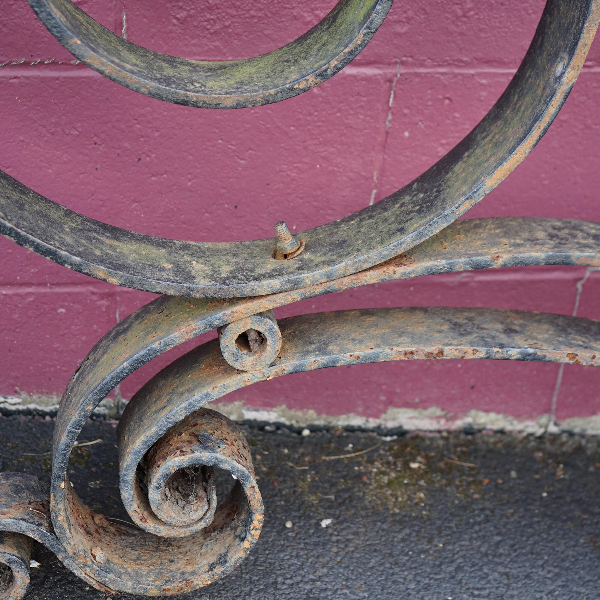 Pair of Large Antique Scroll Form Wrought Iron Architectural Corbels C1890 6