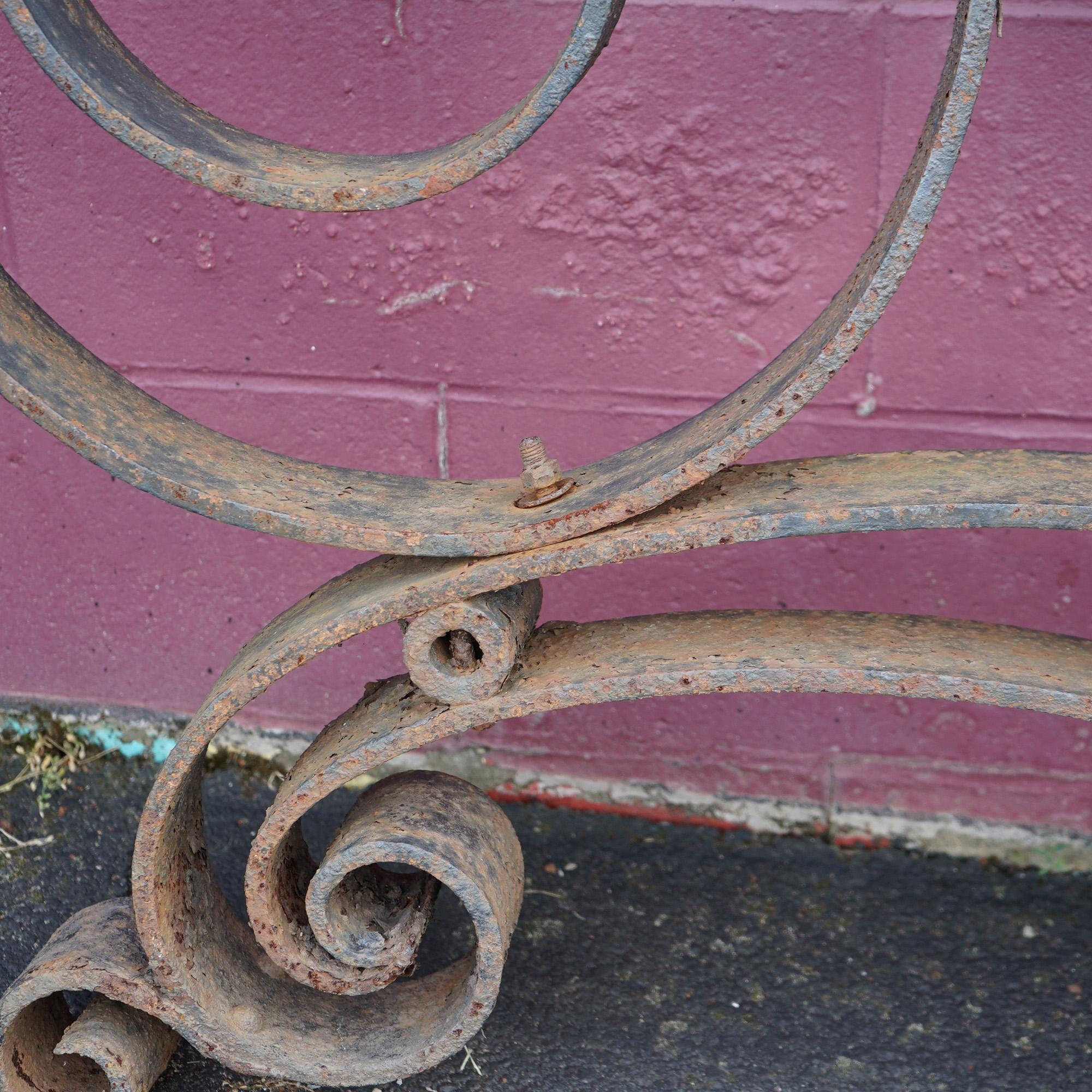 Pair of Large Antique Scroll Form Wrought Iron Architectural Corbels C1890 5
