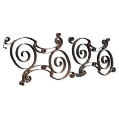 Pair of Large Antique Scroll Form Wrought Iron Architectural Corbels C1890