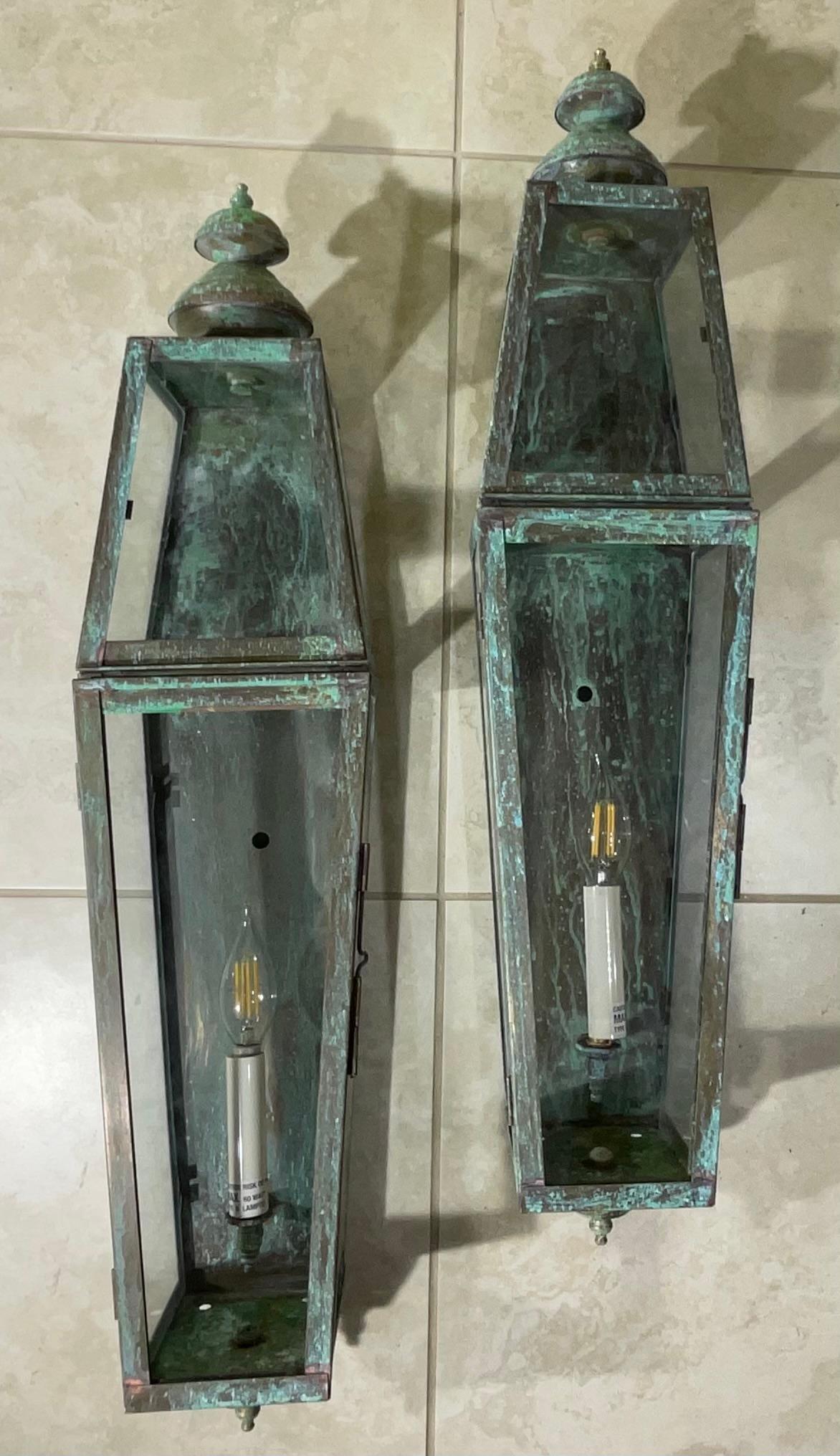 Pair of Large Architectural Wall Lantern 6