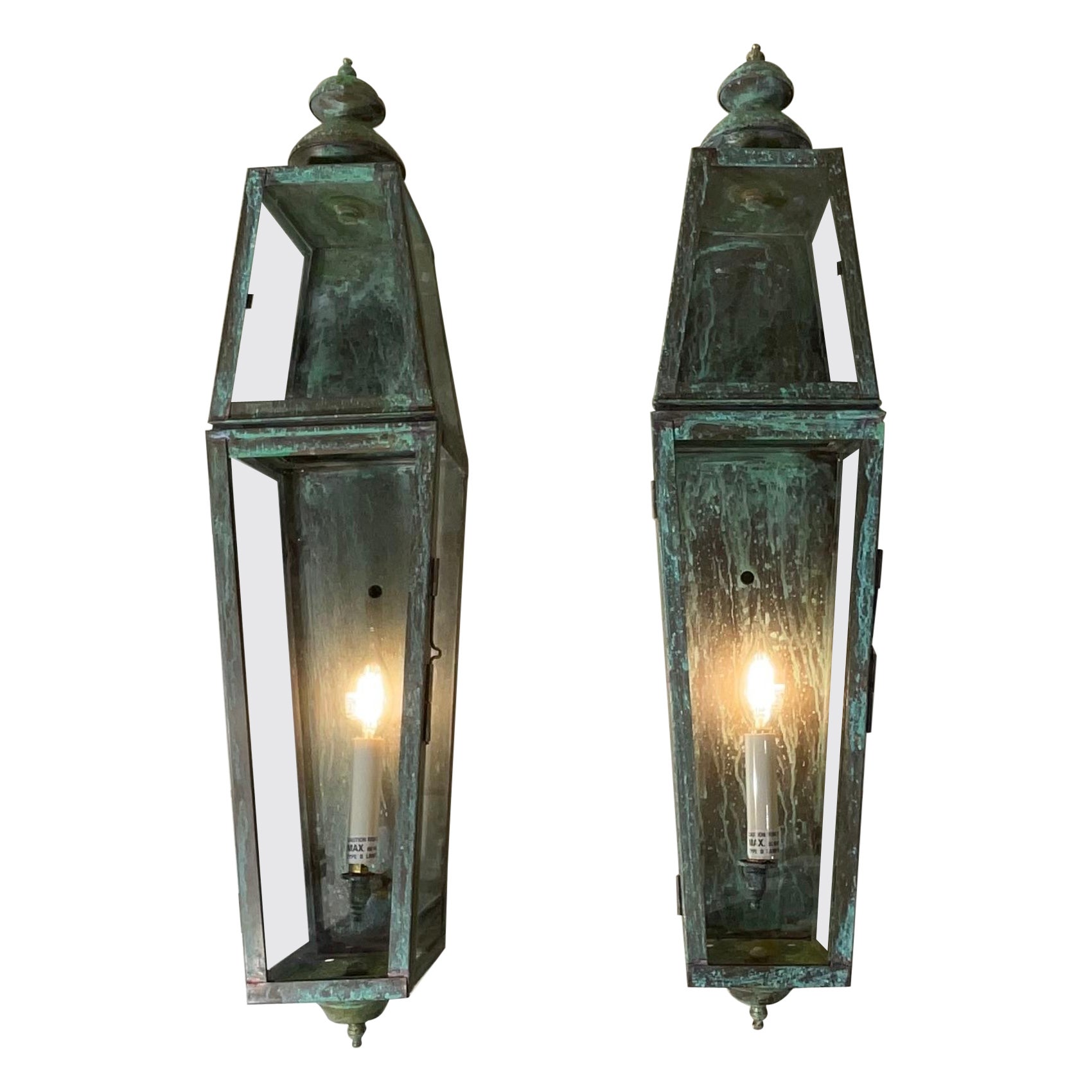 Pair of Large Architectural Wall Lantern