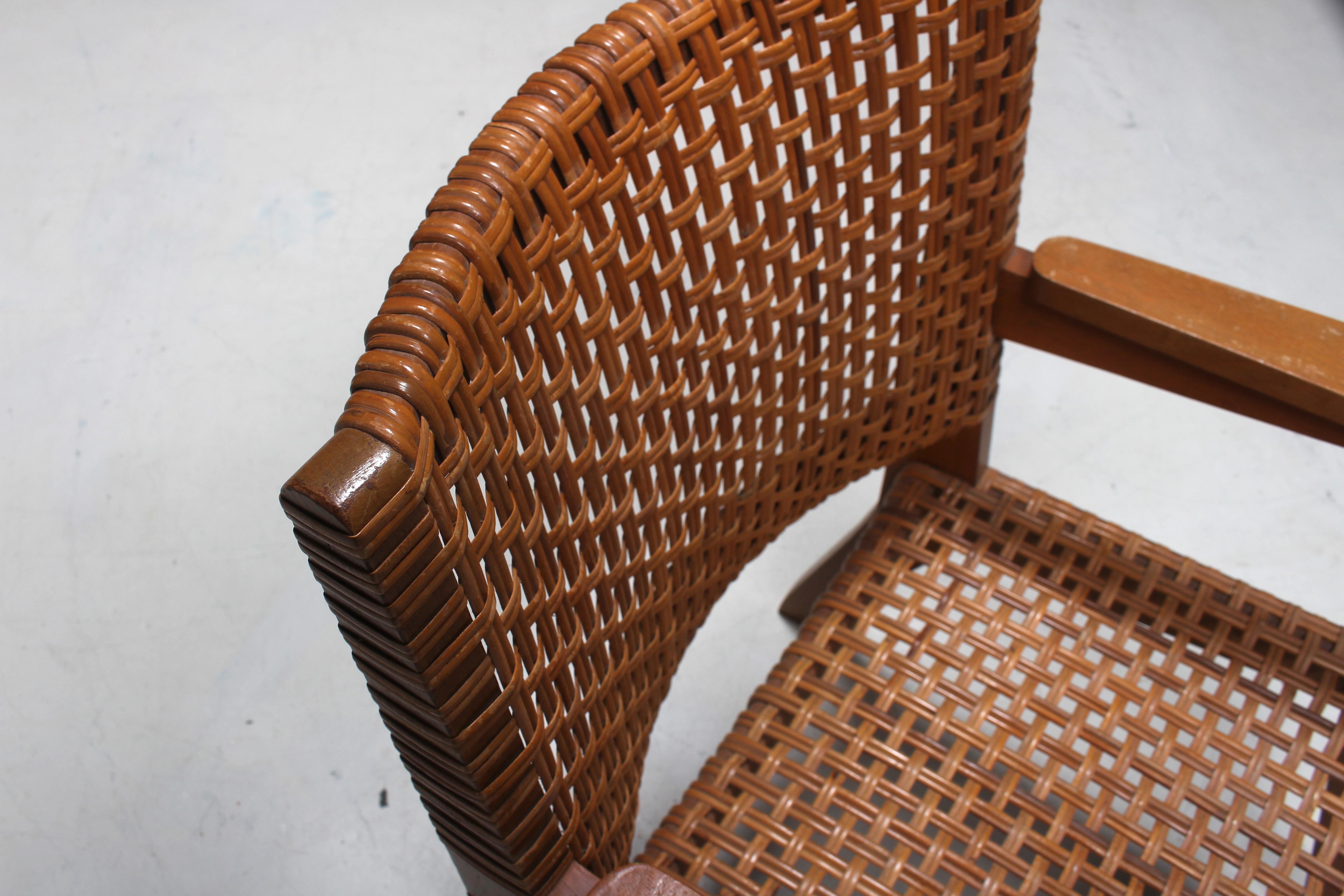 Pair of Large Armchairs by Pierre Jeanneret Geneva, Switzerland, 1950s In Good Condition For Sale In Winterswijk, NL