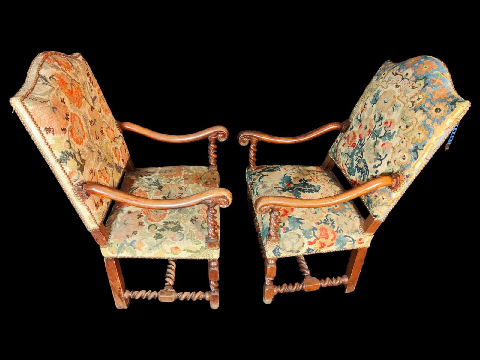 Pair Of Large Armchairs 19th Century In Good Condition In Madrid, ES