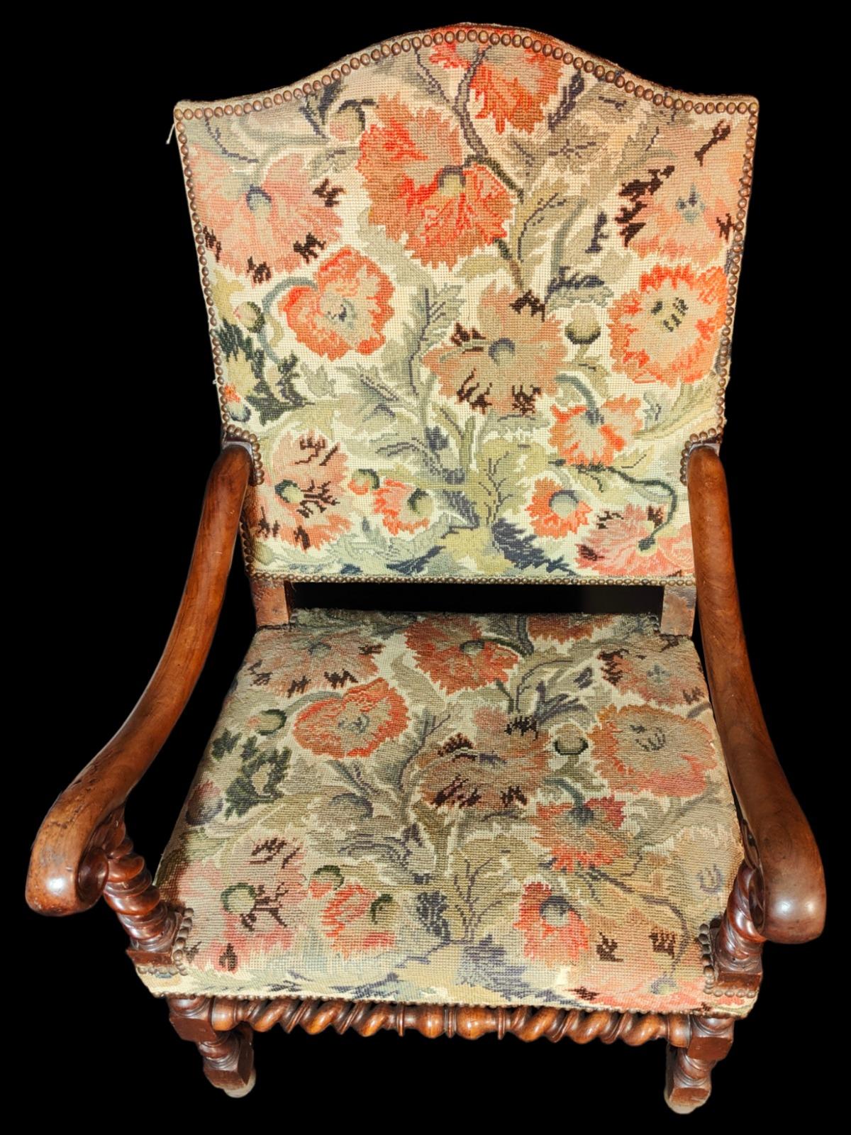 Wood Pair Of Large Armchairs 19th Century