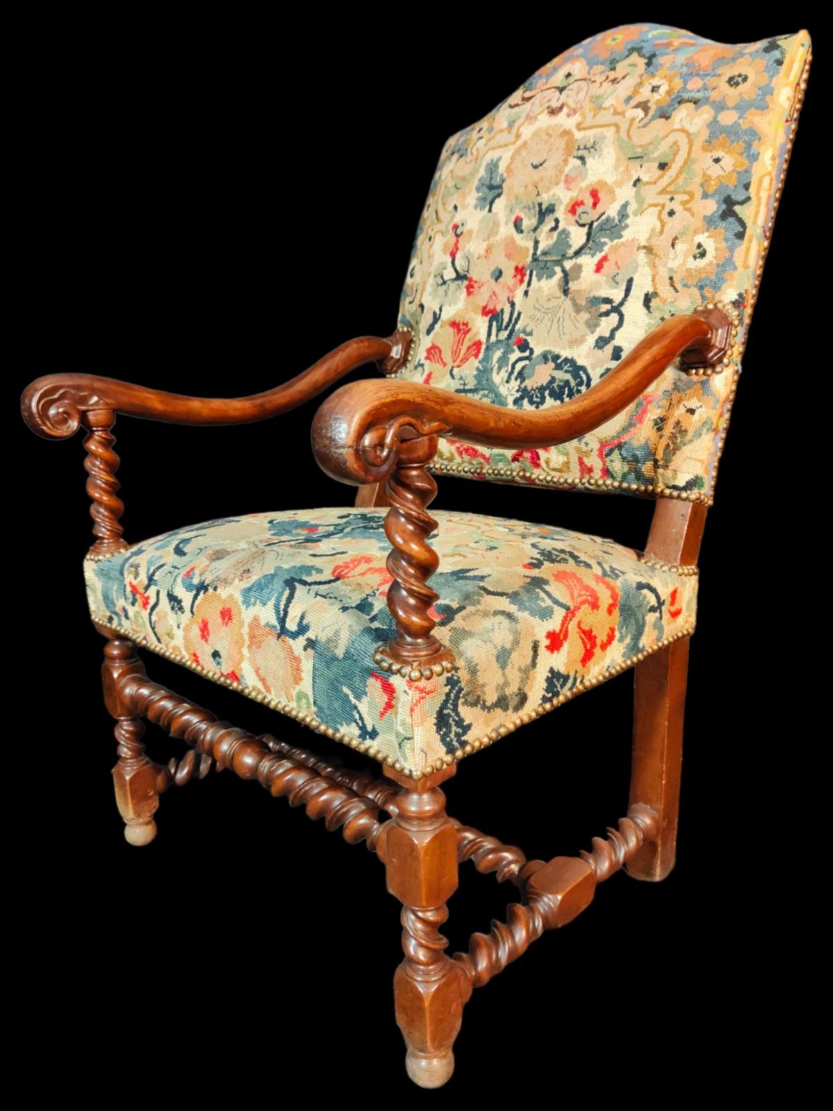 Pair Of Large Armchairs 19th Century 2