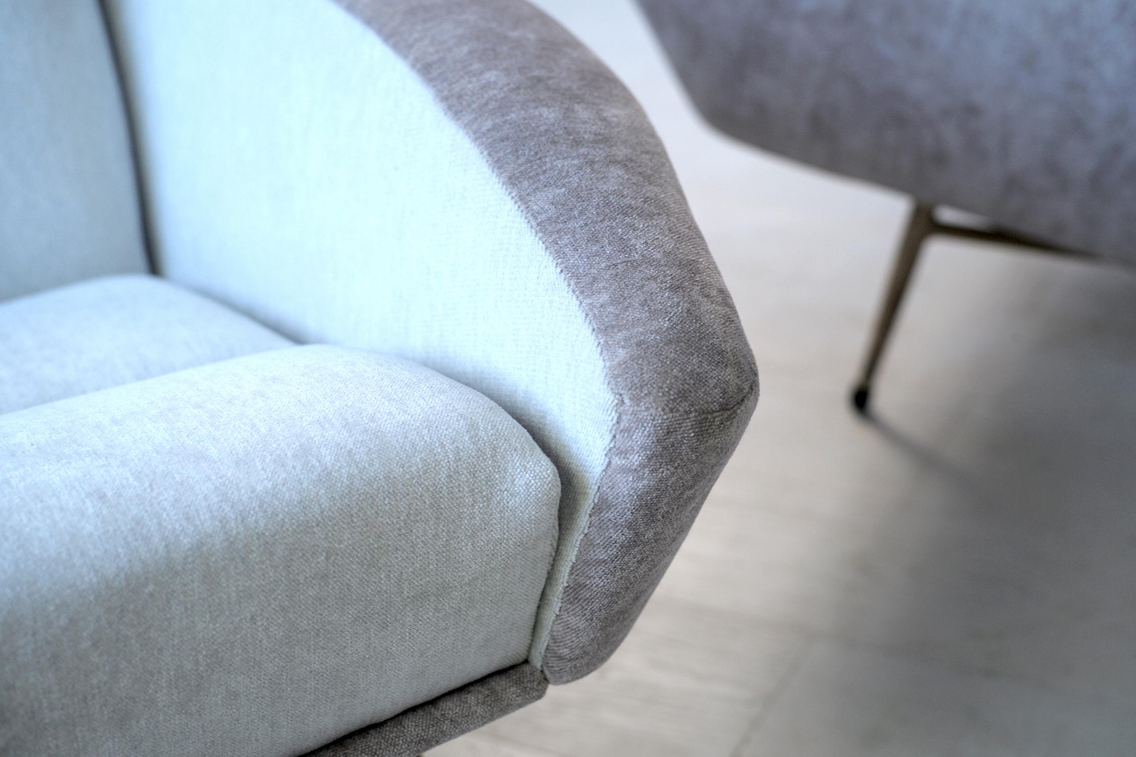 Métal Paire de grands fauteuils par Guy Besnard, France, 1960