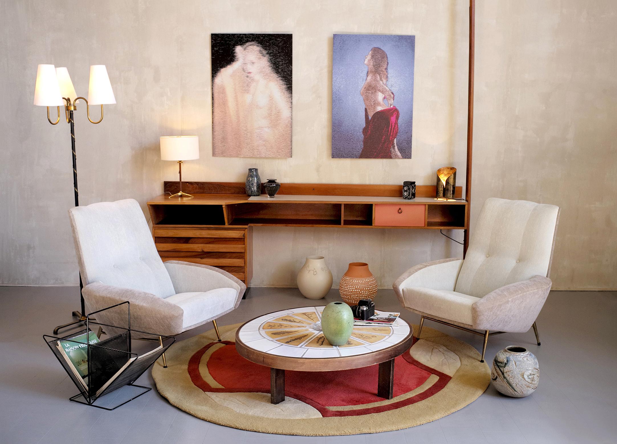Paire de grands fauteuils par Guy Besnard, France, 1960 4
