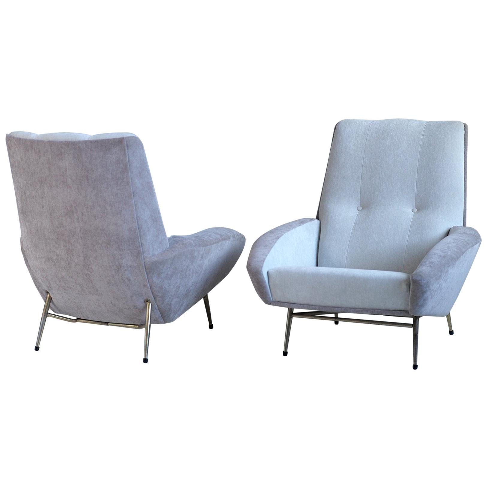 Pair of Large Armchairs by Guy Besnard, France, 1960