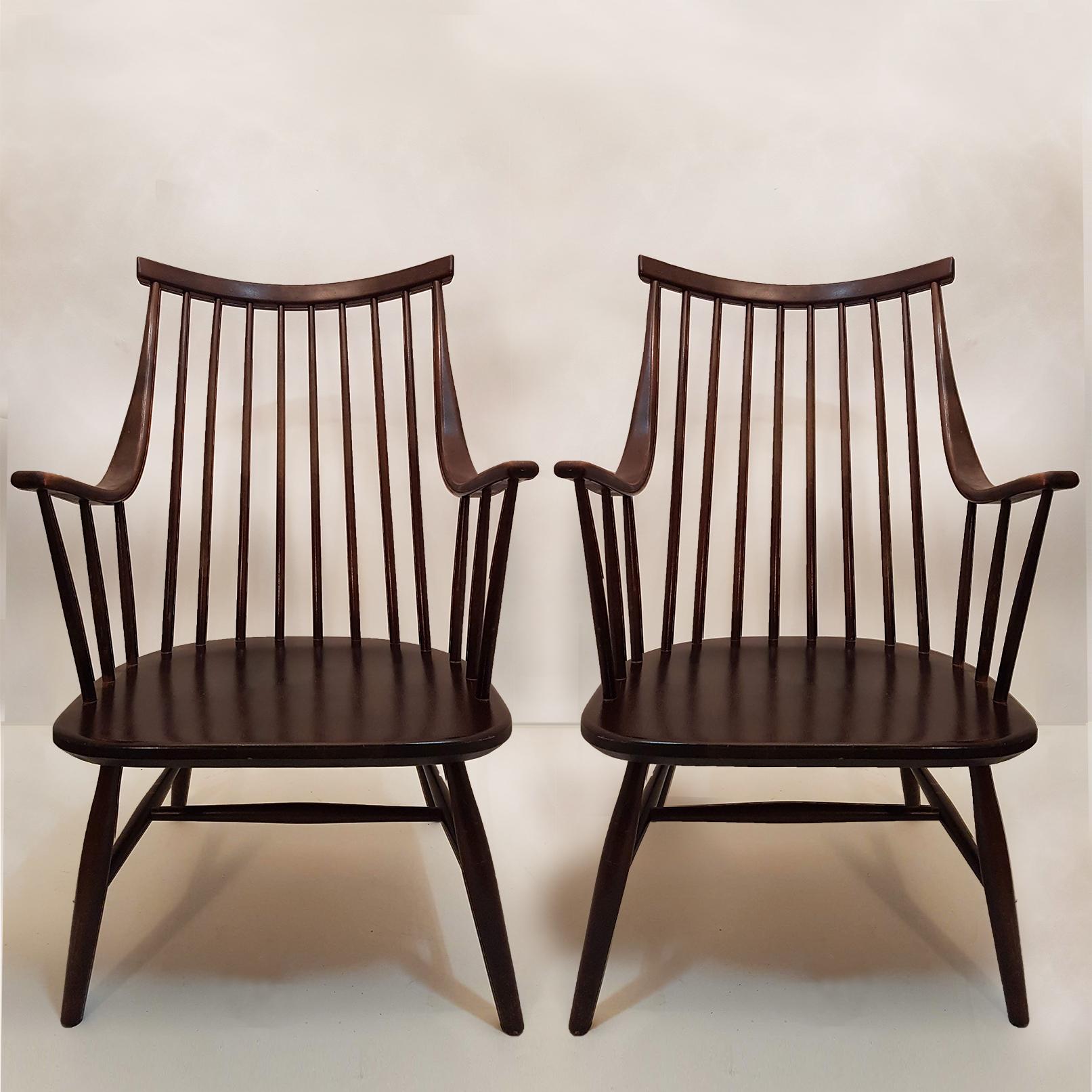Mid-20th Century Pair of Large Armchairs Model Grandessa by Lena Larsson for Pastoe/ Nesto, 1959