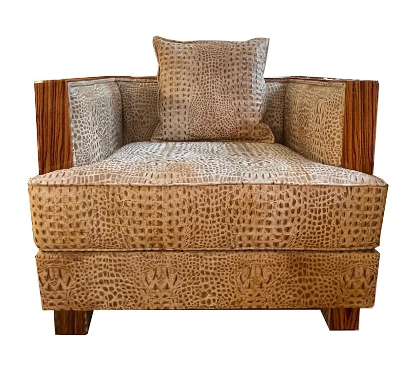 European Pair of large Art Deco armchairs For Sale