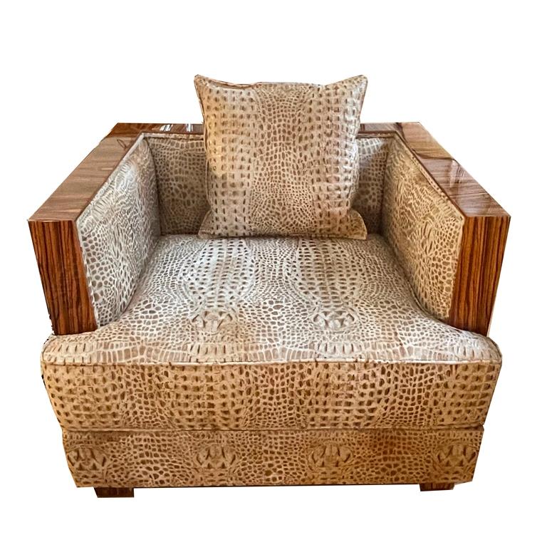 Pair of large Art Deco armchairs In Good Condition For Sale In Wiesbaden, DE