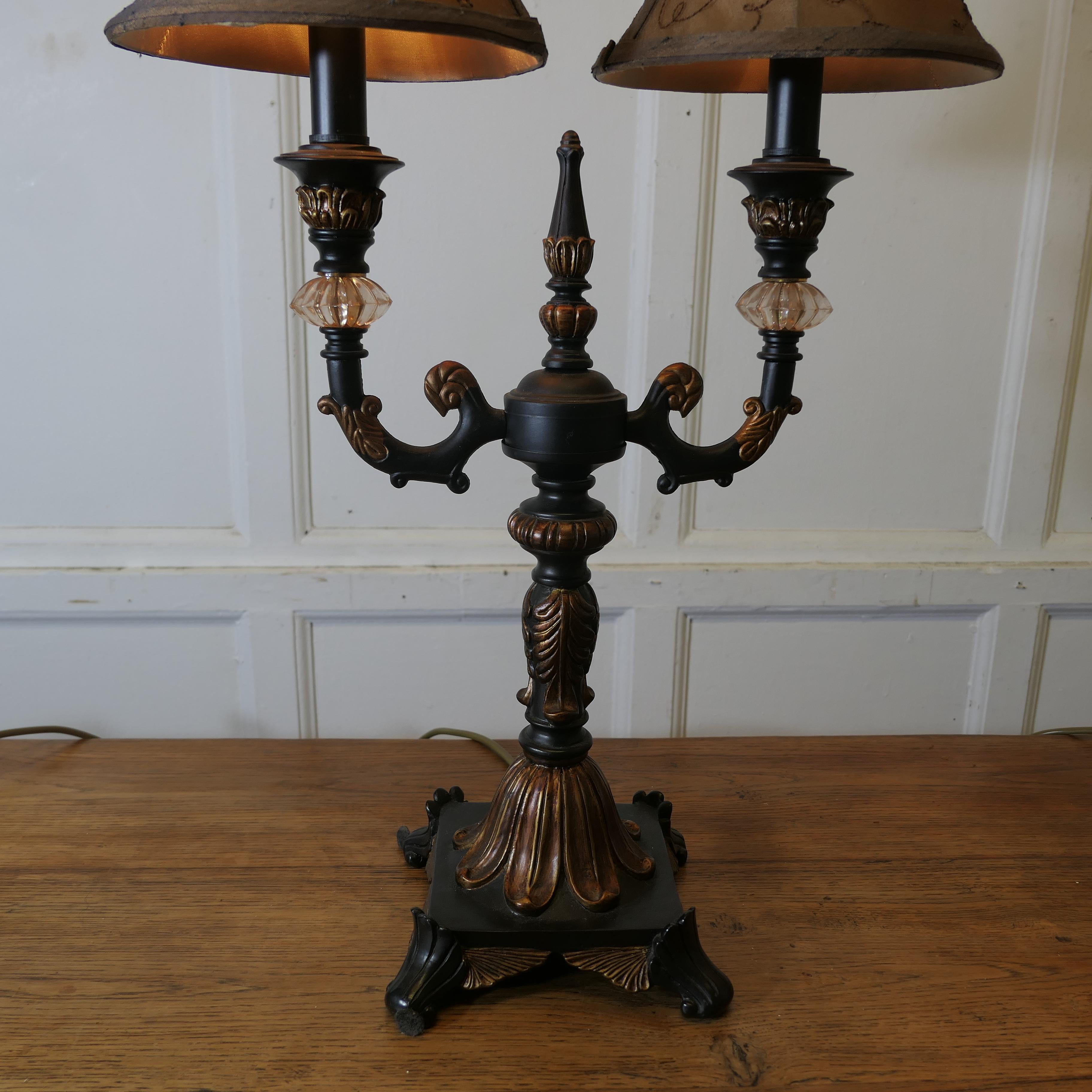 Pair of Large Art Deco Hollywood Regency Twin Table Lamps  b In Good Condition For Sale In Godshill, Isle of Wight