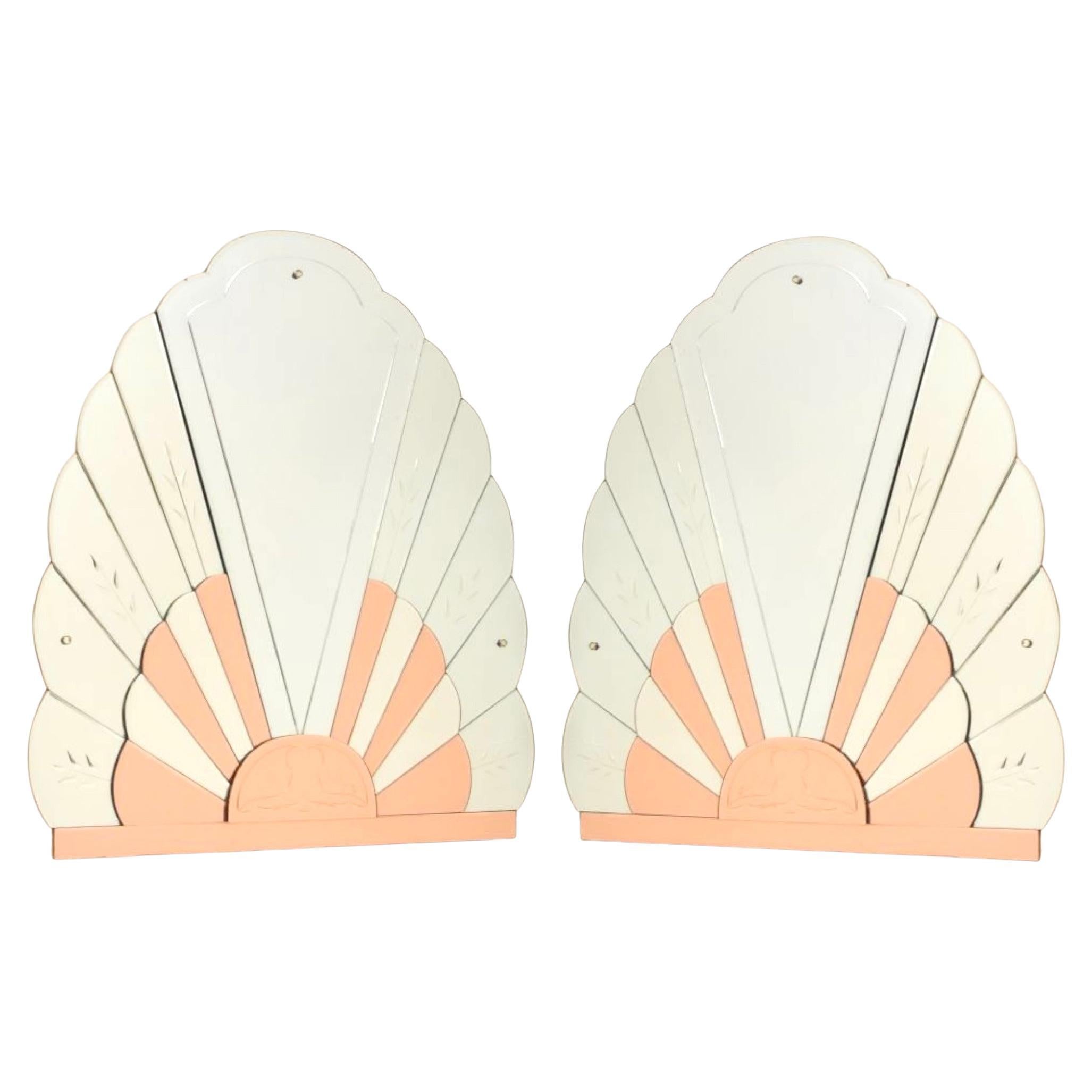 Pair of Large Art Deco Period Mirrors