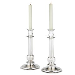 Pair of Large Art Deco Sterling Silver Candlesticks by Tiffany & Co.