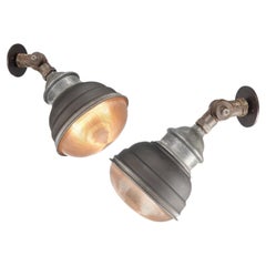 Pair of Large Articulated Holophane Sconces